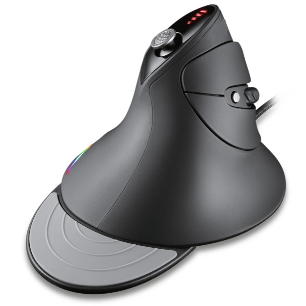 MOJO Silent Vertical Gaming Mouse - Ergonomic Mouse w/ 4 Directional Joystick