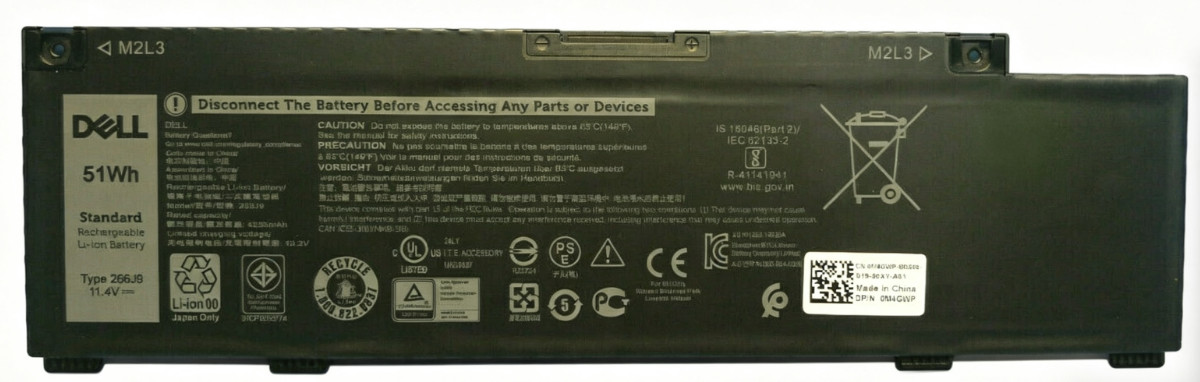 Genuine 266J9 51Wh Battery For Dell G3 15 3500 3590 3790 G5 15 5500 SE 5505