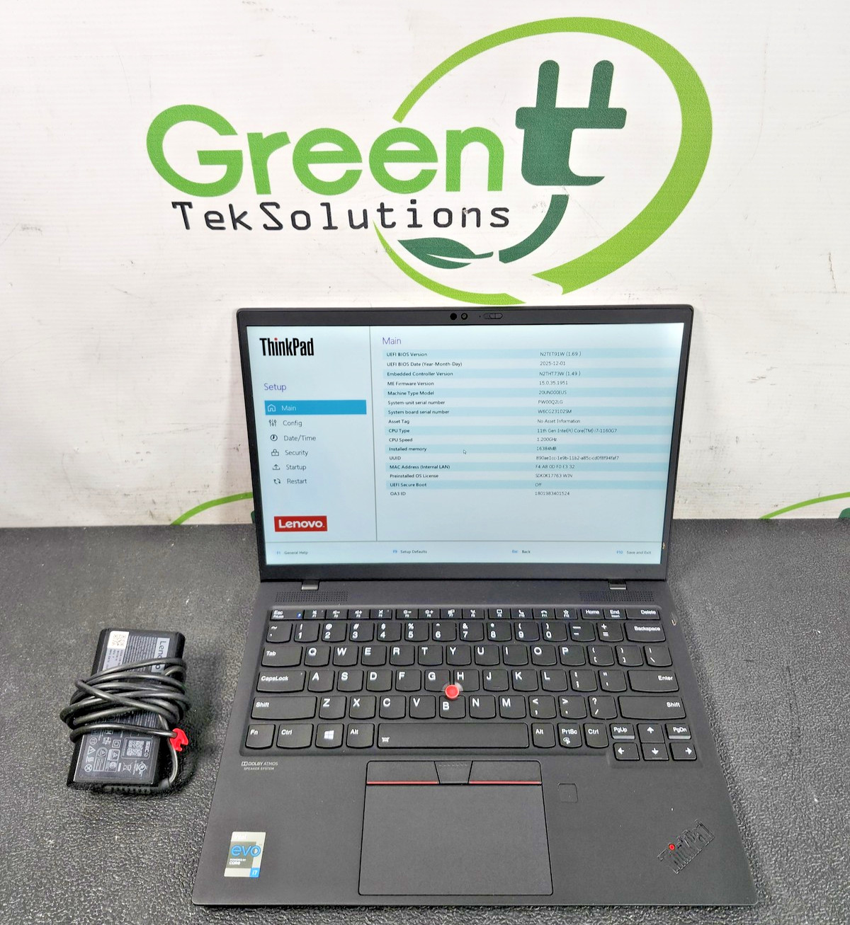 Lenovo X1 Nano G1 13" i7-1160G7 1.2GHz 16GB 512GB Laptop w Adapter Win11