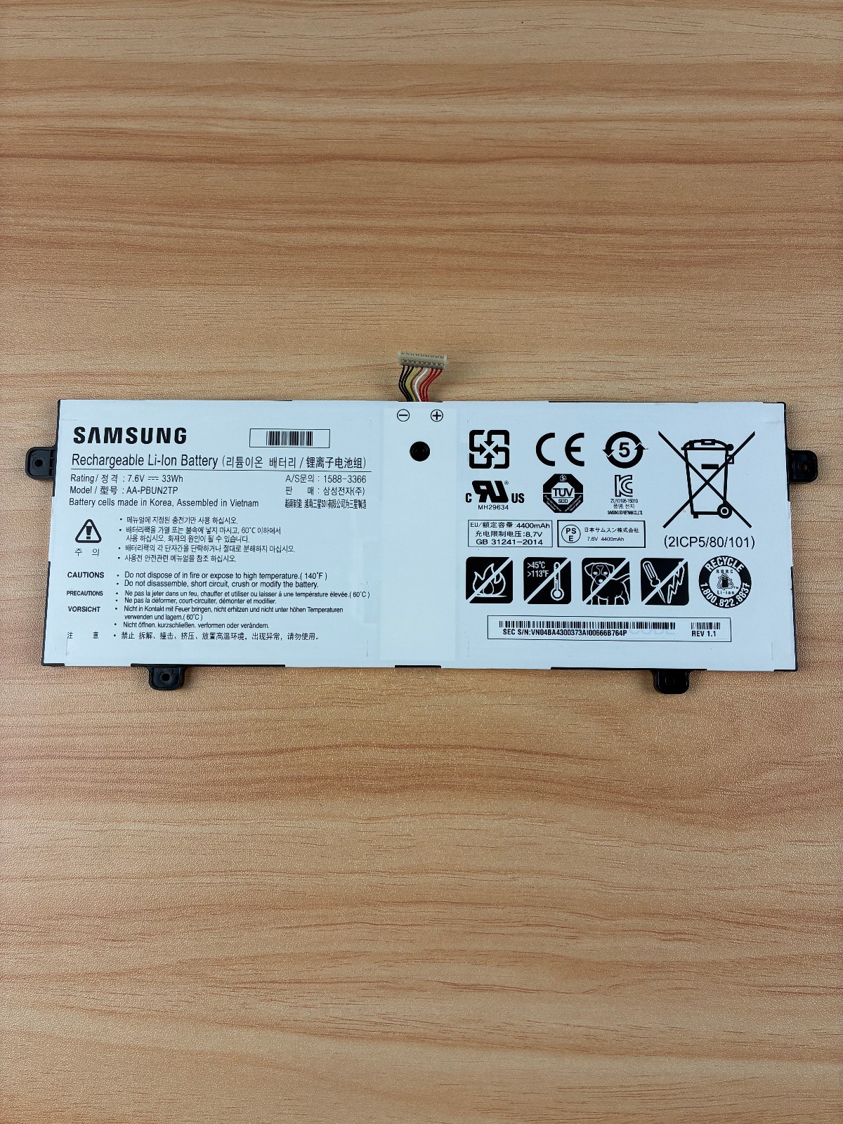 Samsung Chromebook XE500C13-K04US 11.6" Battery 7.6V 33Wh 4400mAh AA-PBUN2TP