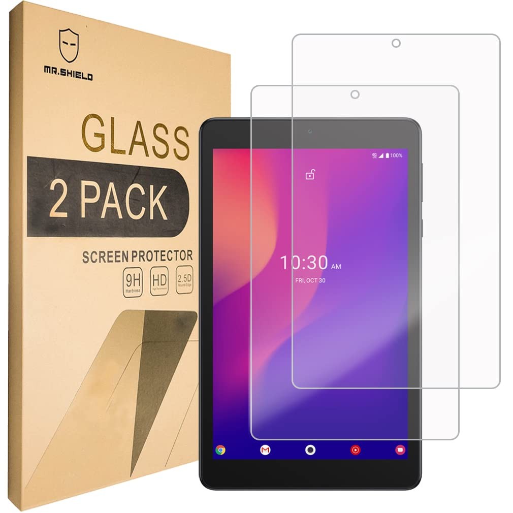 Mr.Shield [2-PACK] Designed For Alcatel Joy Tab 2 [Tempered Glass] clear