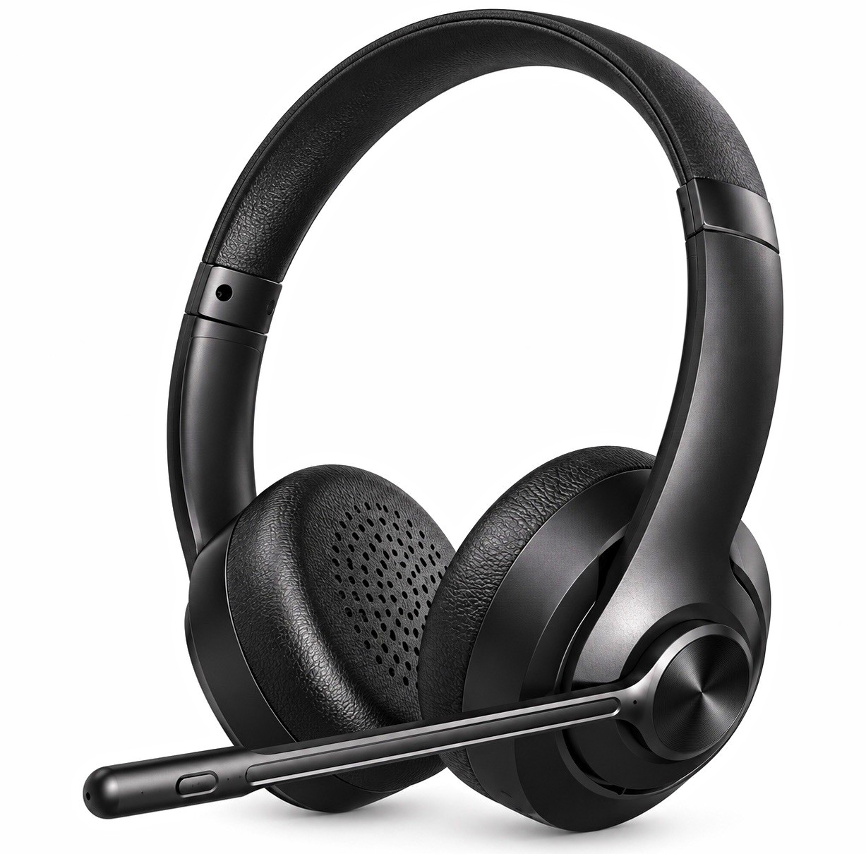 AOC ACW2212 Bluetooth Wireless Over-Ear Headband Headset Boom Mic Black