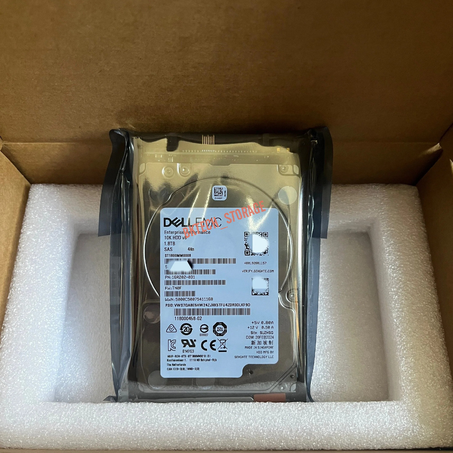 Open boxEMC 1.8TB D4-2S10-1800 005053155 10K 2.5" SAS unity XT 380 480 Hard