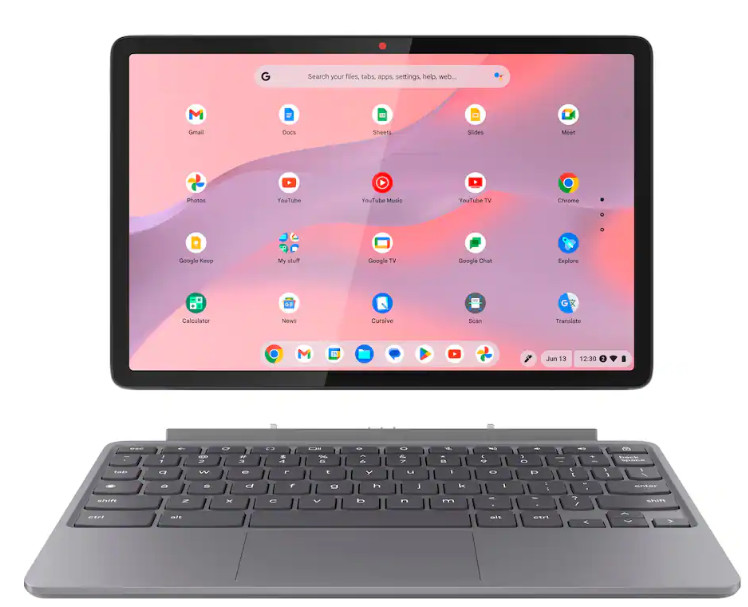 Lenovo - Duet 2-in-1 Chromebook 11" 2K LCD Touchscreen Laptop- MediaTek Kompa...