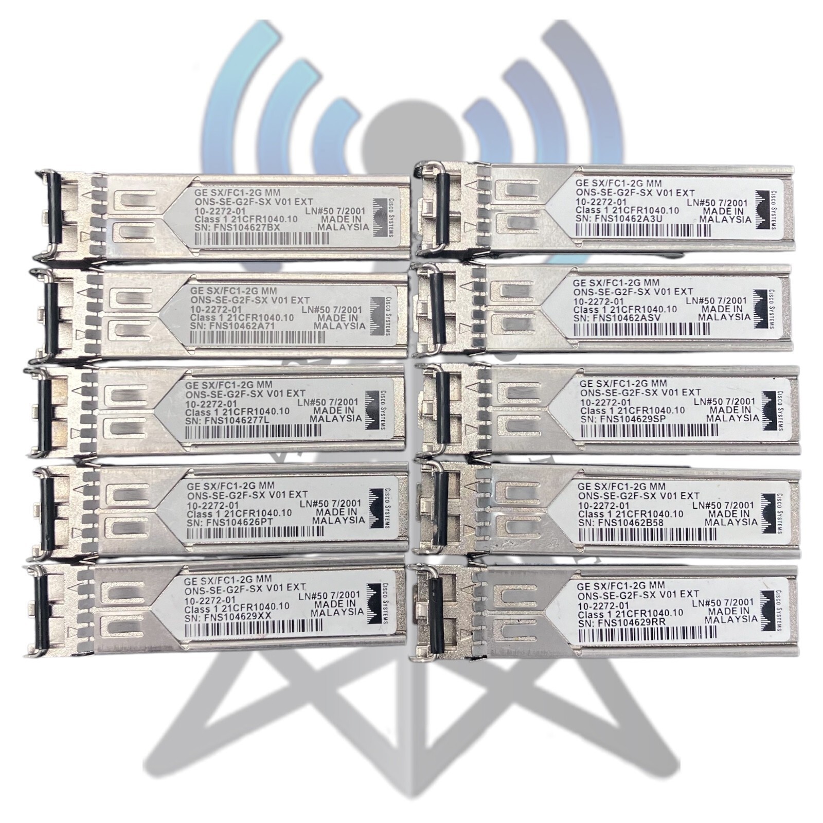 Lot of 10, Cisco, ONS-SE-G2F-SX, WMOTB18AAA, 10-2272-01, *Alex425*