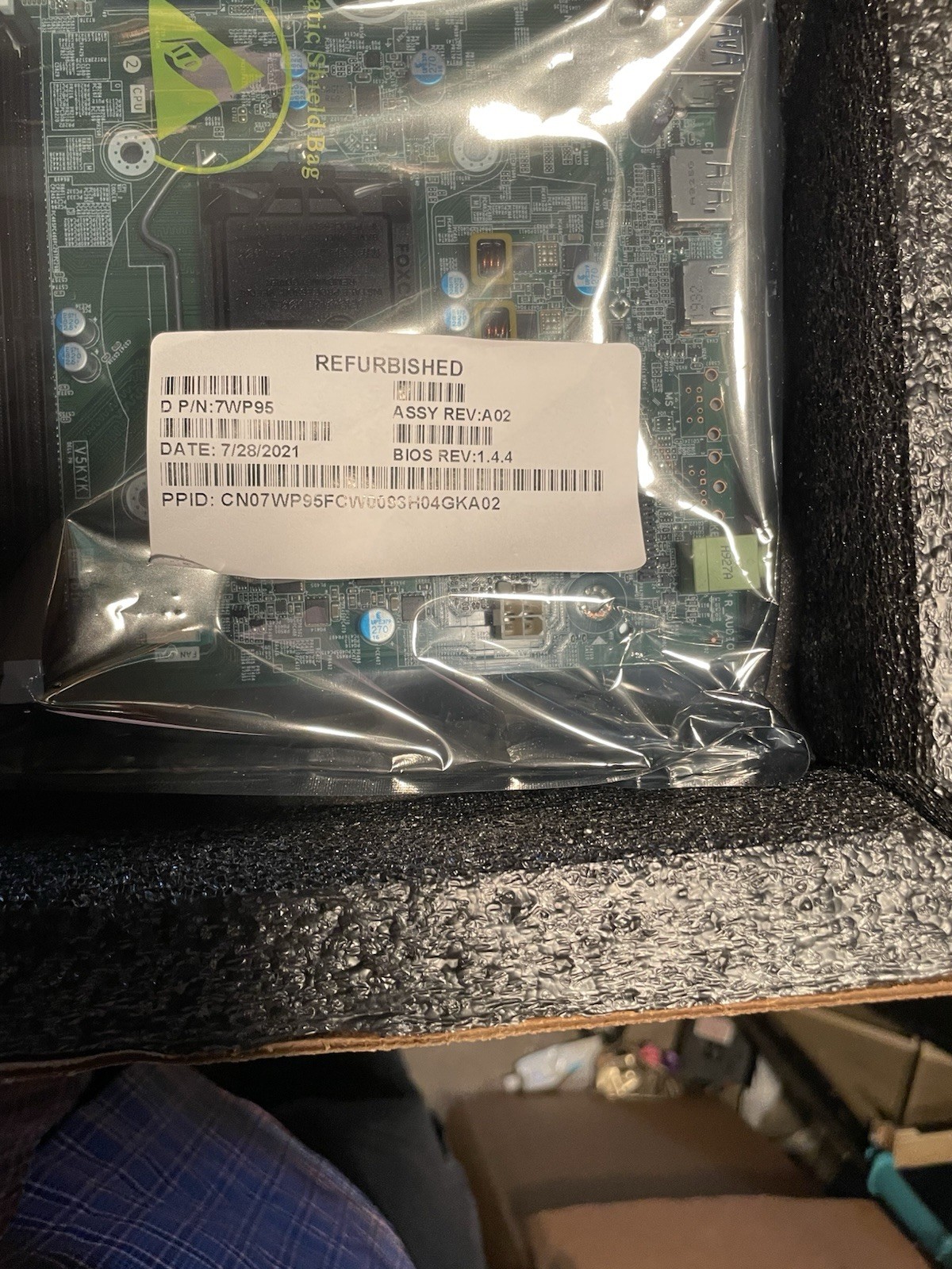 SEALED NEW GENUINE DELL OPTIPLEX 3070 SFF DESKTOP MOTHERBOARD 7WP95 07WP95