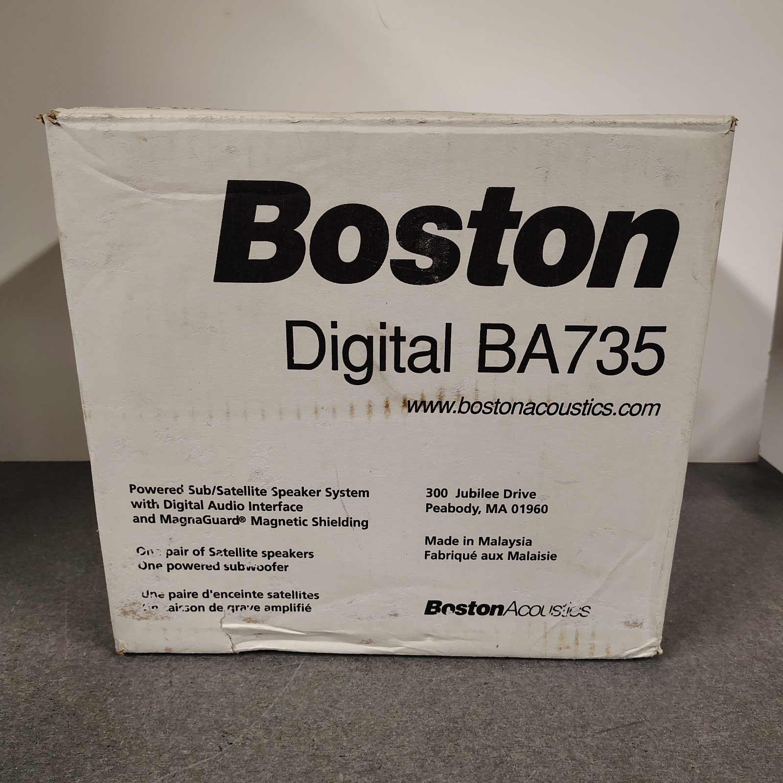 Boston BA735 Powered Subwoofer/Satellite Speakers - Retro Vintage Computer PC 