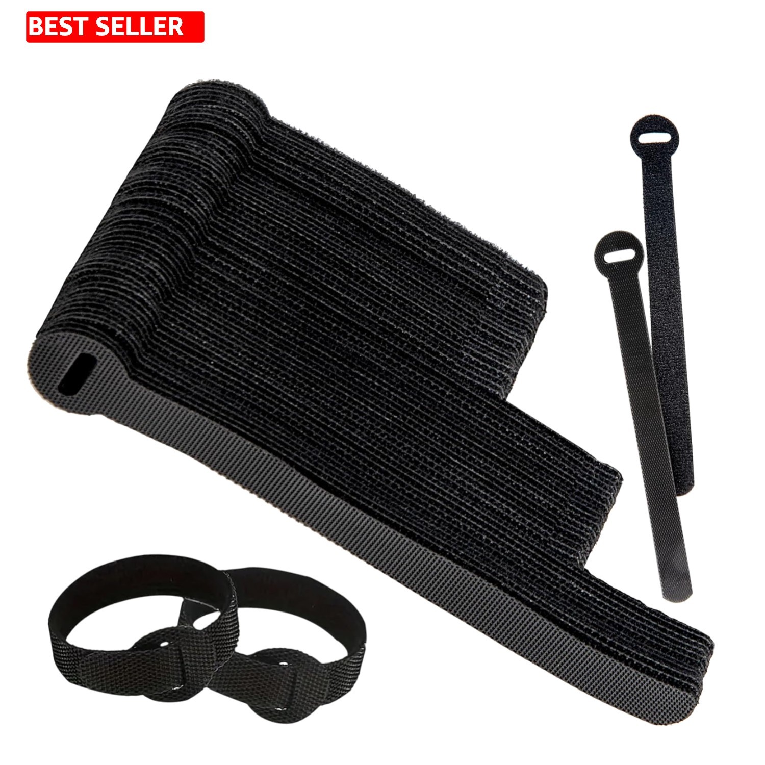 120 PCS Reusable Nylon Cable Ties 5/6/8 Inch - Tangle-Free Cord Organization