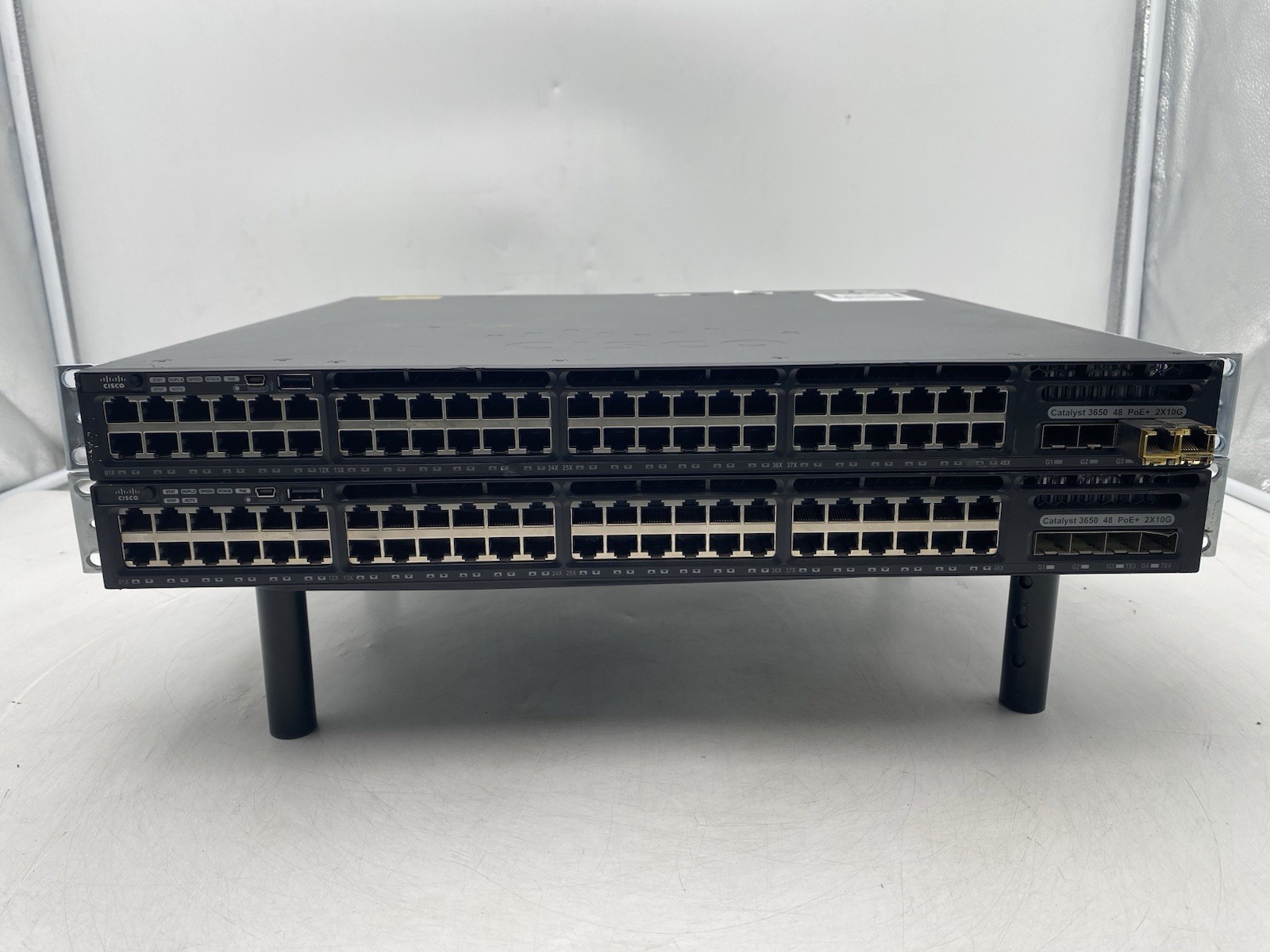Lot of 2 Cisco WS-C3650-48PD-S 48-Port Gigabit PoE