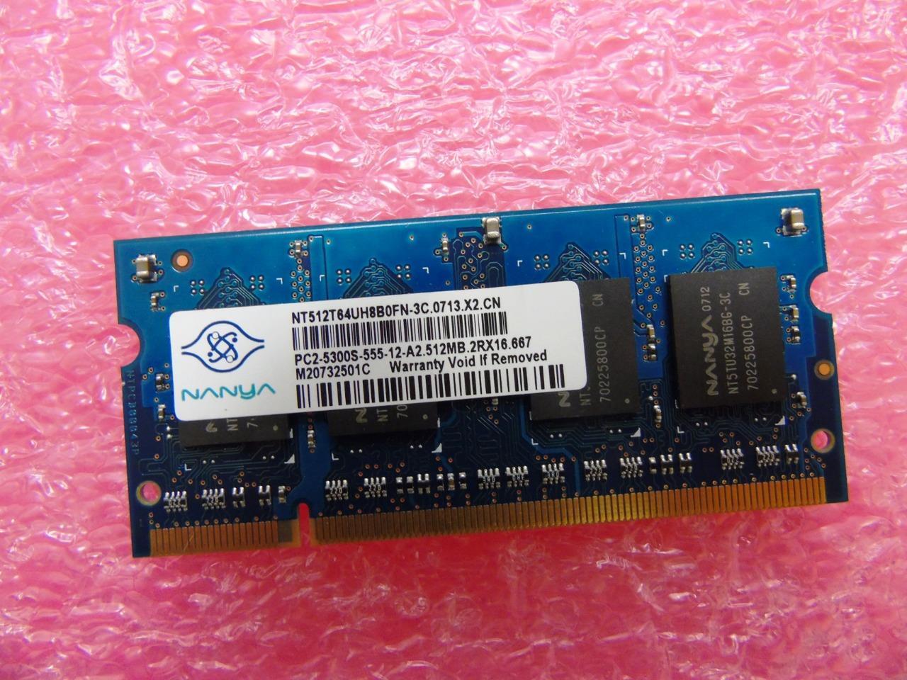 Nanya Laptop Memory 512GB DDR3 PC3-10600S 204 Pins1333MHz - NT512T64UH8B0FN-3C