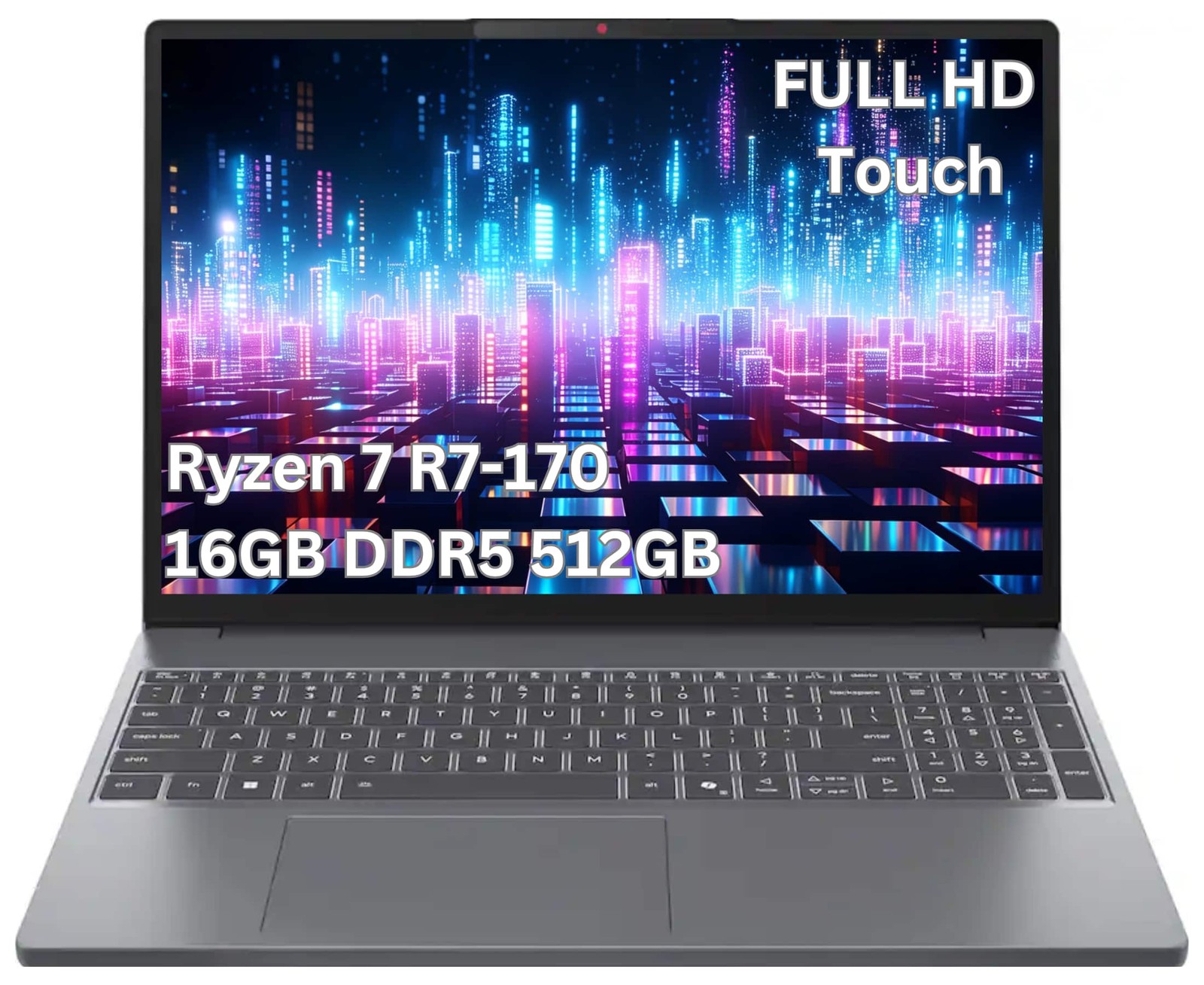 Lenovo - Upgraded - IdeaPad 3 15.3 in 2K - AMD Ryzen 7 170 512GB SSD 16GB Memory