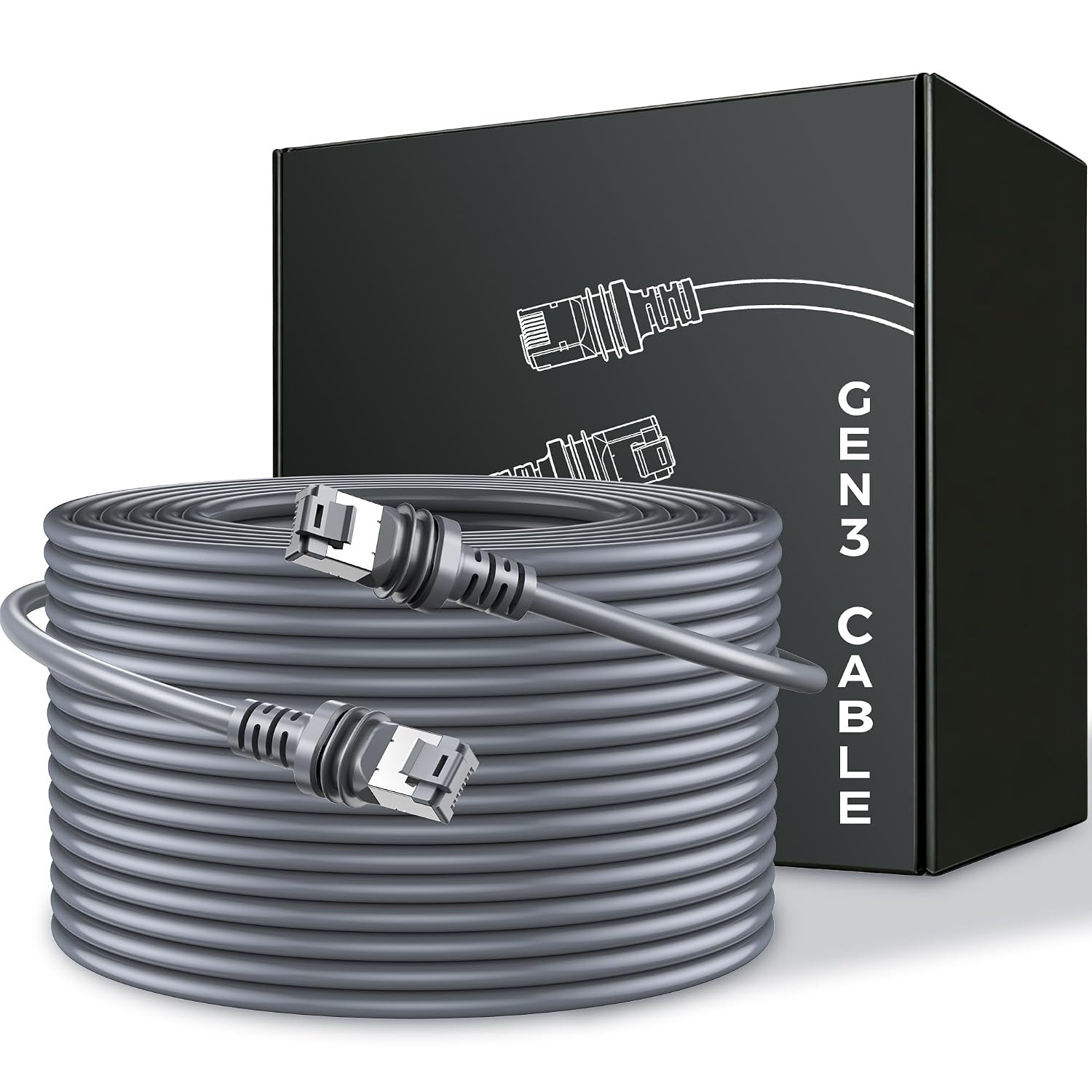 Starlink Gen 3 Cable 200FT, Waterproof Satellite Replacement Standard V3 Cord, f