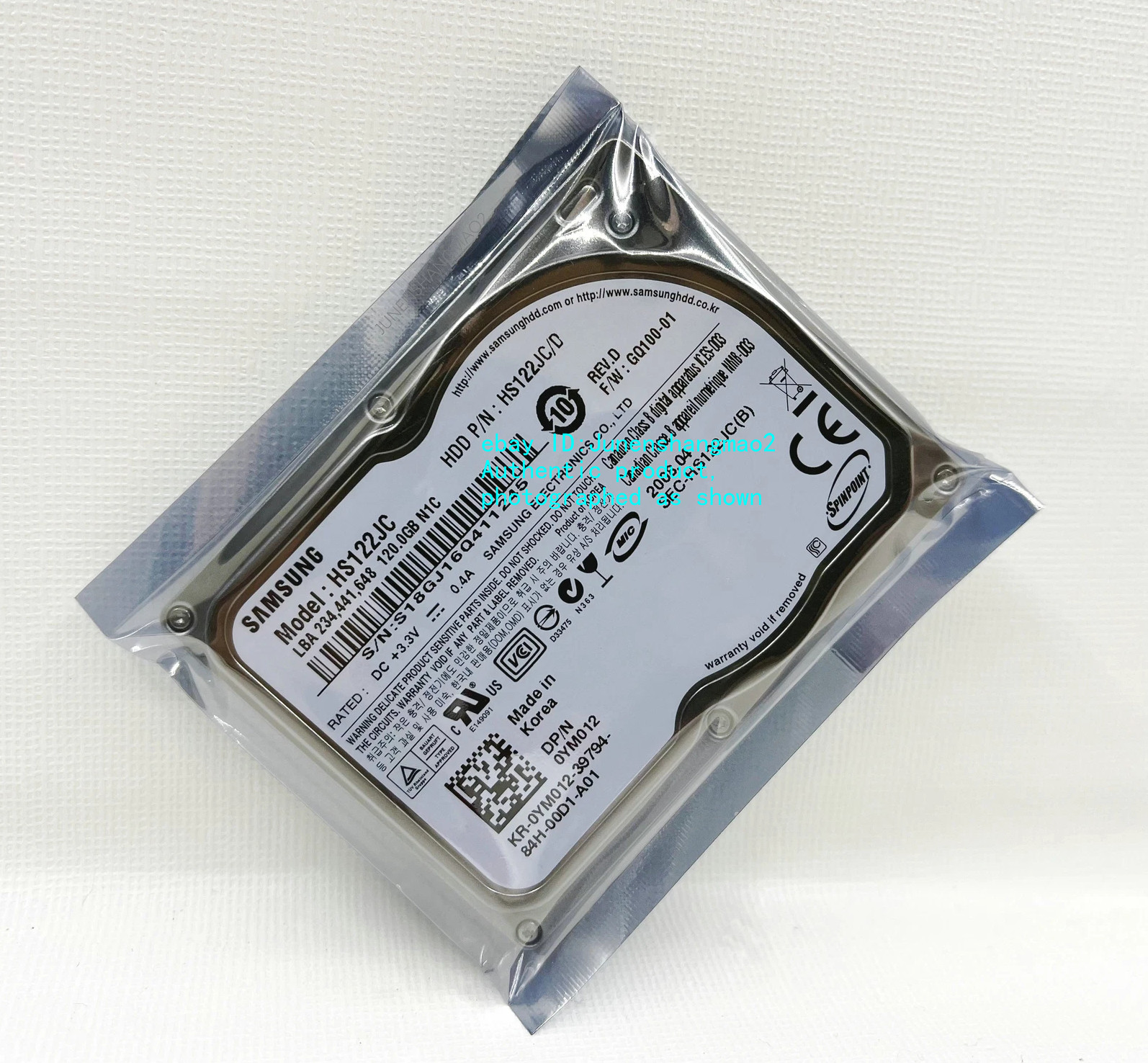 Samsung 120GB 5400RPM HS122JC 1.8" CE Notebook hard drive