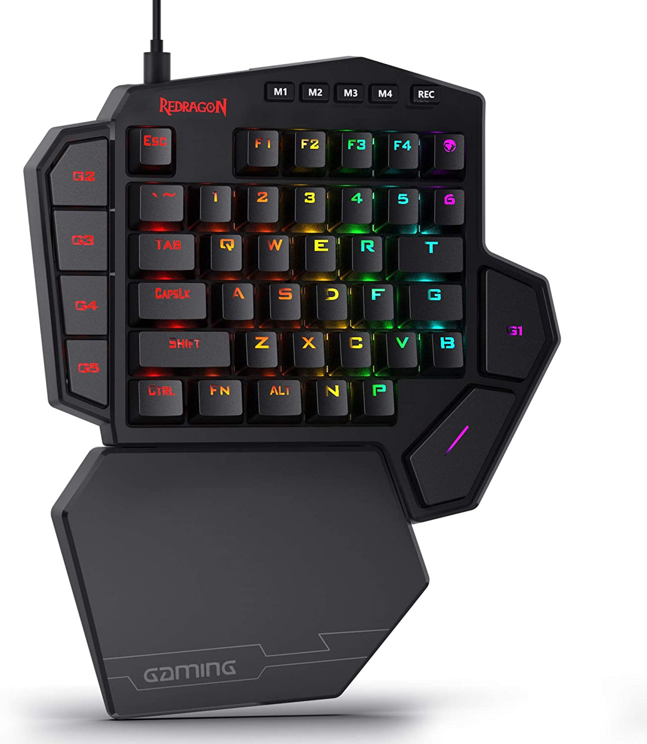 K585 DITI Wired One-Handed RGB Mechanical Gaming Keyboard, 42 Keys Type-C Profes