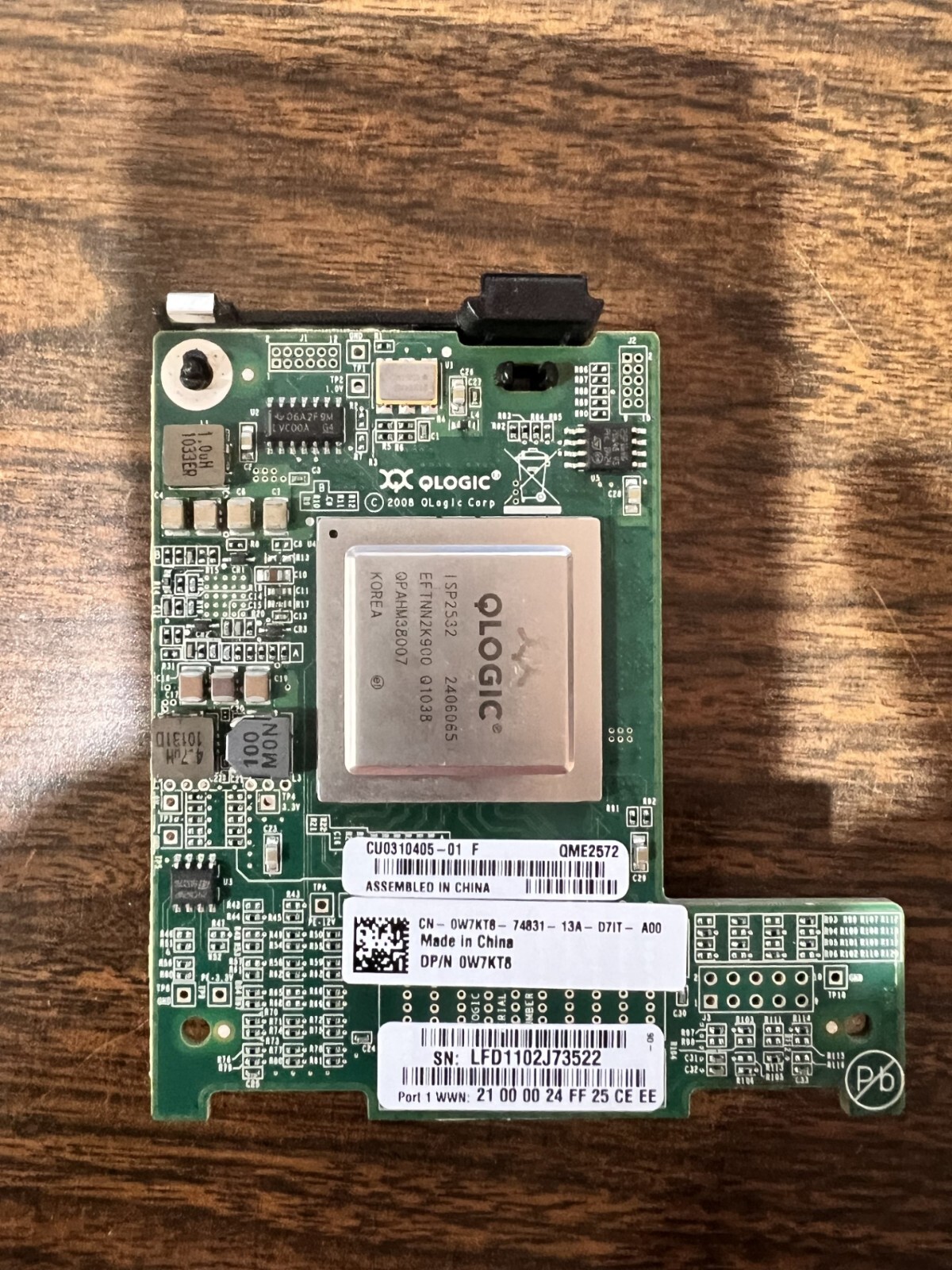 Dell 0W7kT8 QME2572 8GB Fibre Adapter For M Series Blade Servers 4z