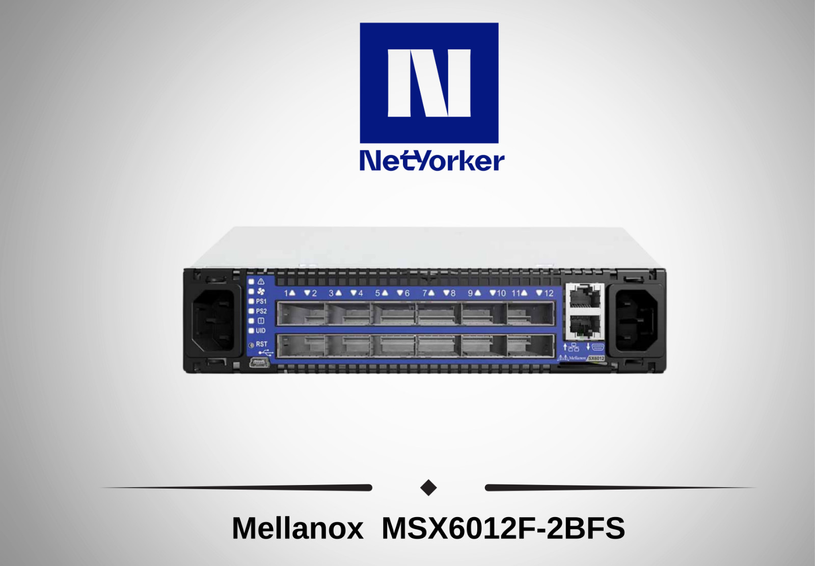 Mellanox MSX6012F-2BFS  InfiniBand 12 Port Non-blocking Managed 56Gb/s Switch