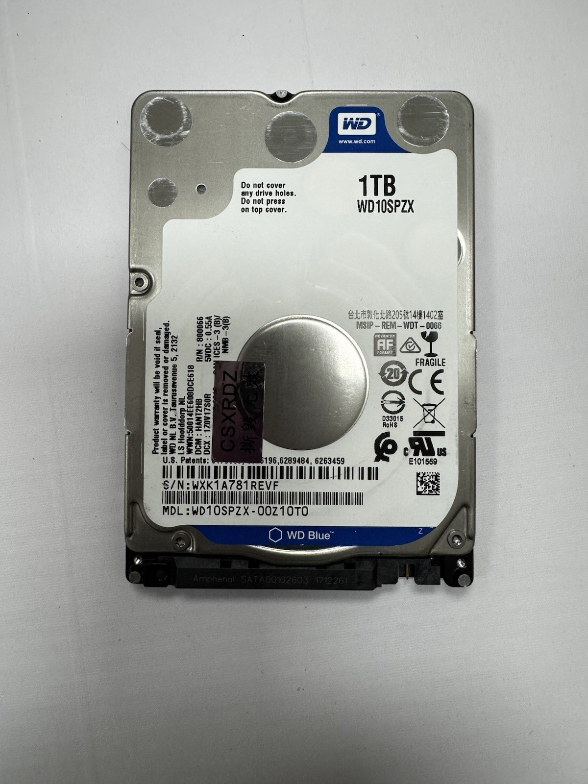 Western Digital 1TB WD10SPZX SATA 2.5" HDD Hard Drive GRADE A FREE S/H