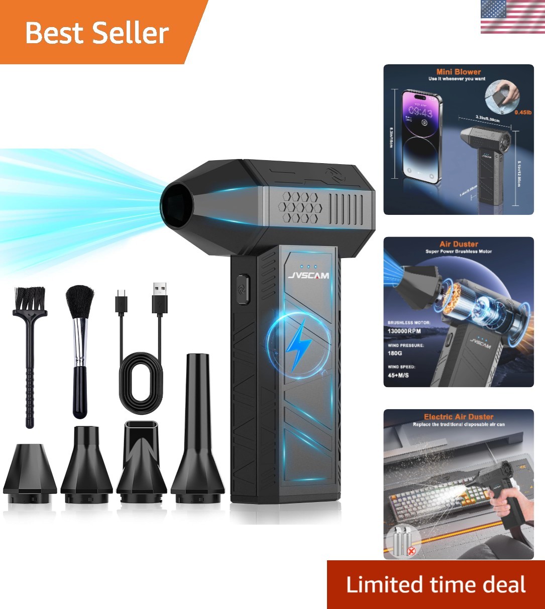 X3 Mini Air Duster - Ultimate All-in-One Cleaning Tool for Home & Outdoors