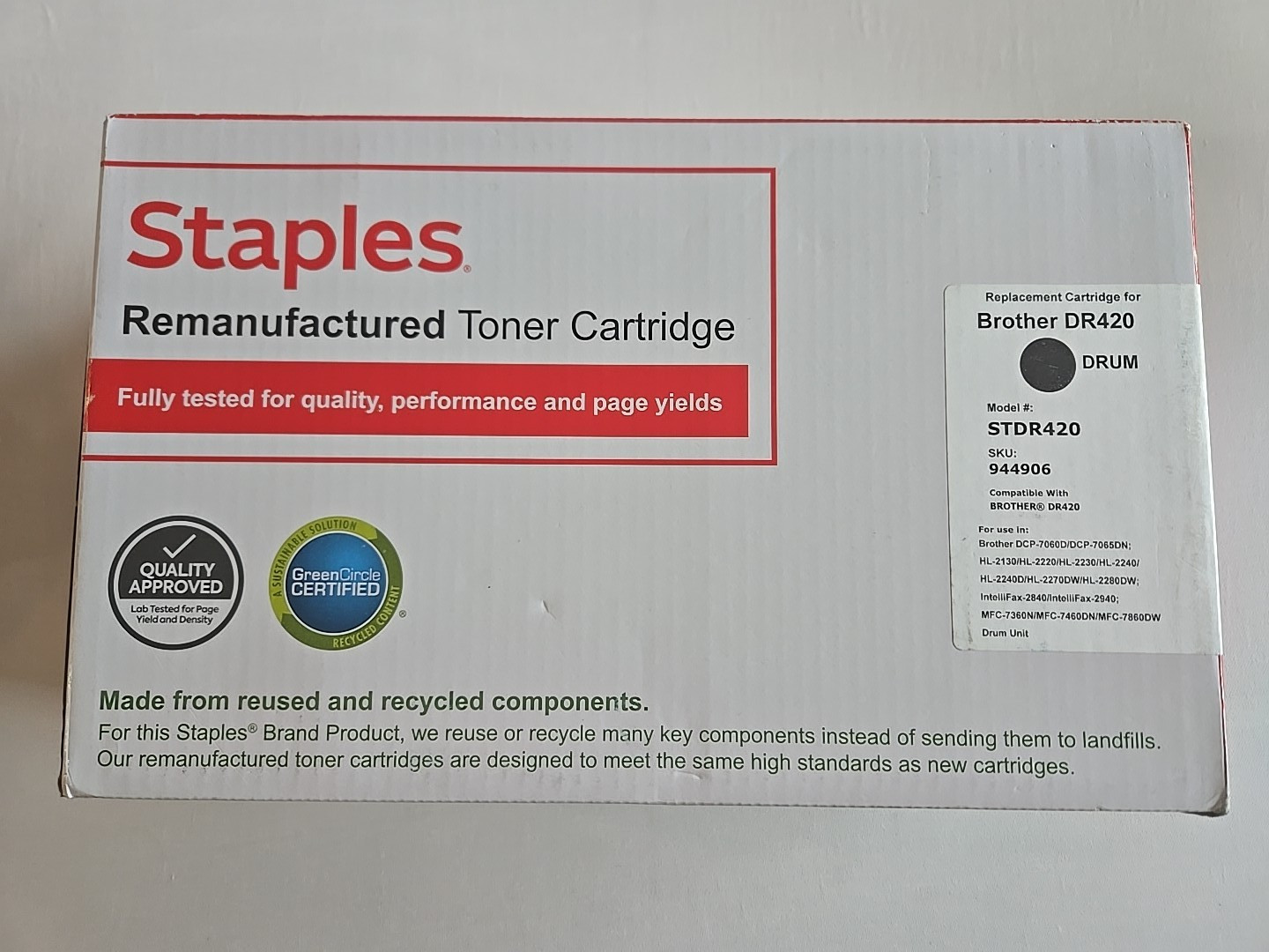 Brother DR420 Staples Replacement Cartridge Drum