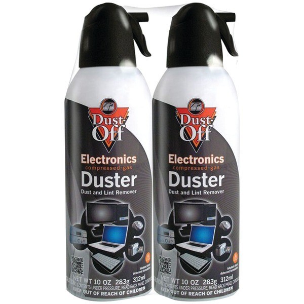 Dust-Off Electronics Compressed Air Duster 10 oz Cans – 2 Pack | 