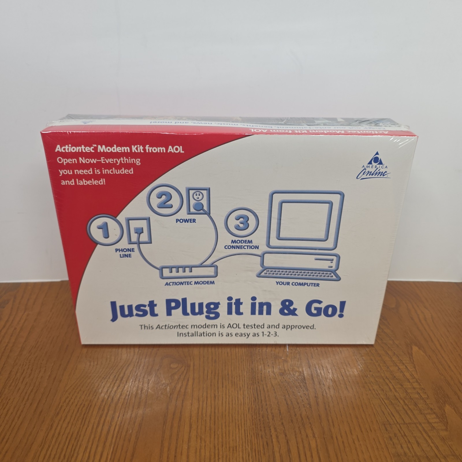 Vintage Actiontec Modem Kit from AOL Dial-Up Internet Connectivity New Sealed