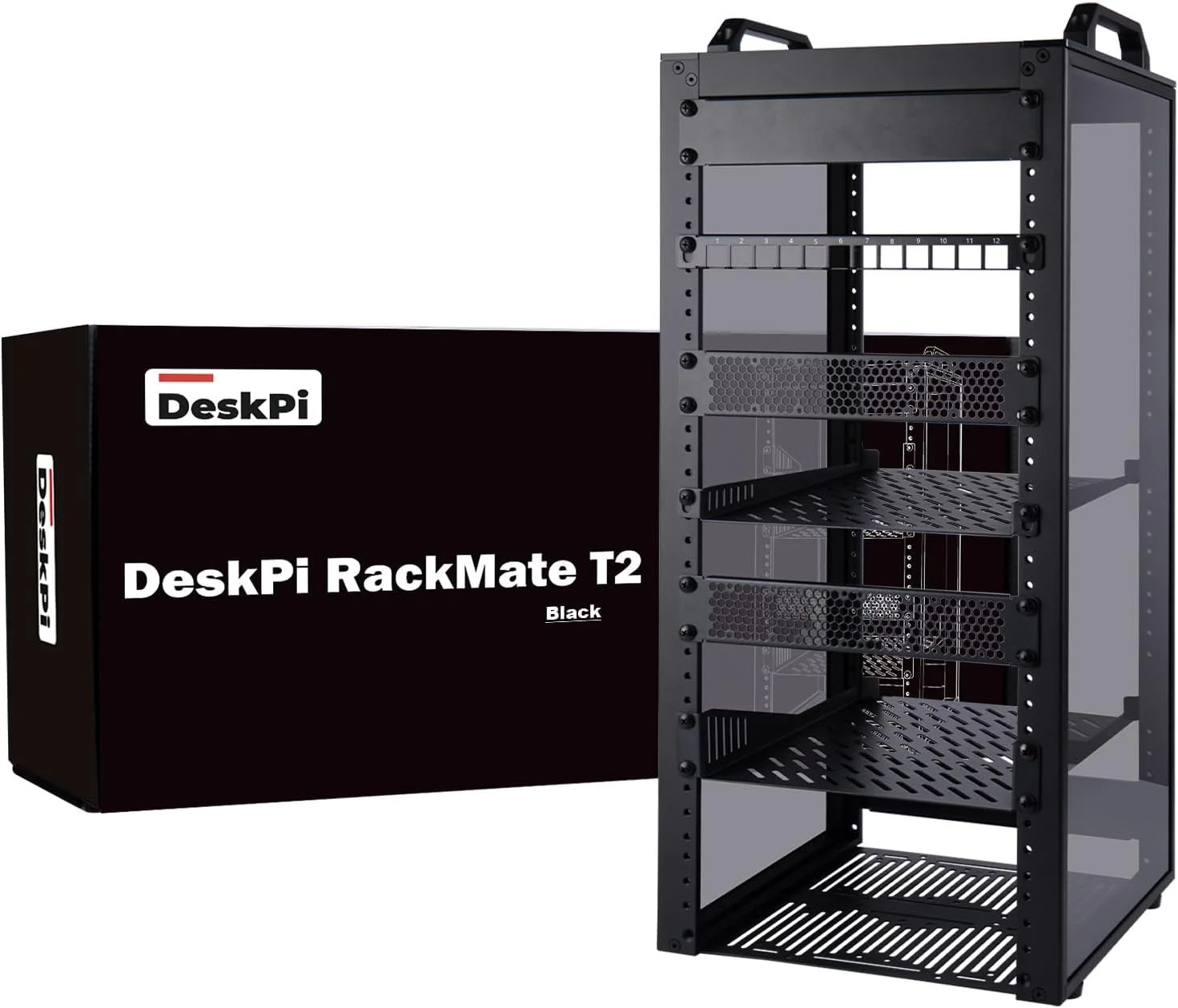 GeeekPi 12U Network Rack, 10 inch Mini Server Rack for Network, Servers, Audio,