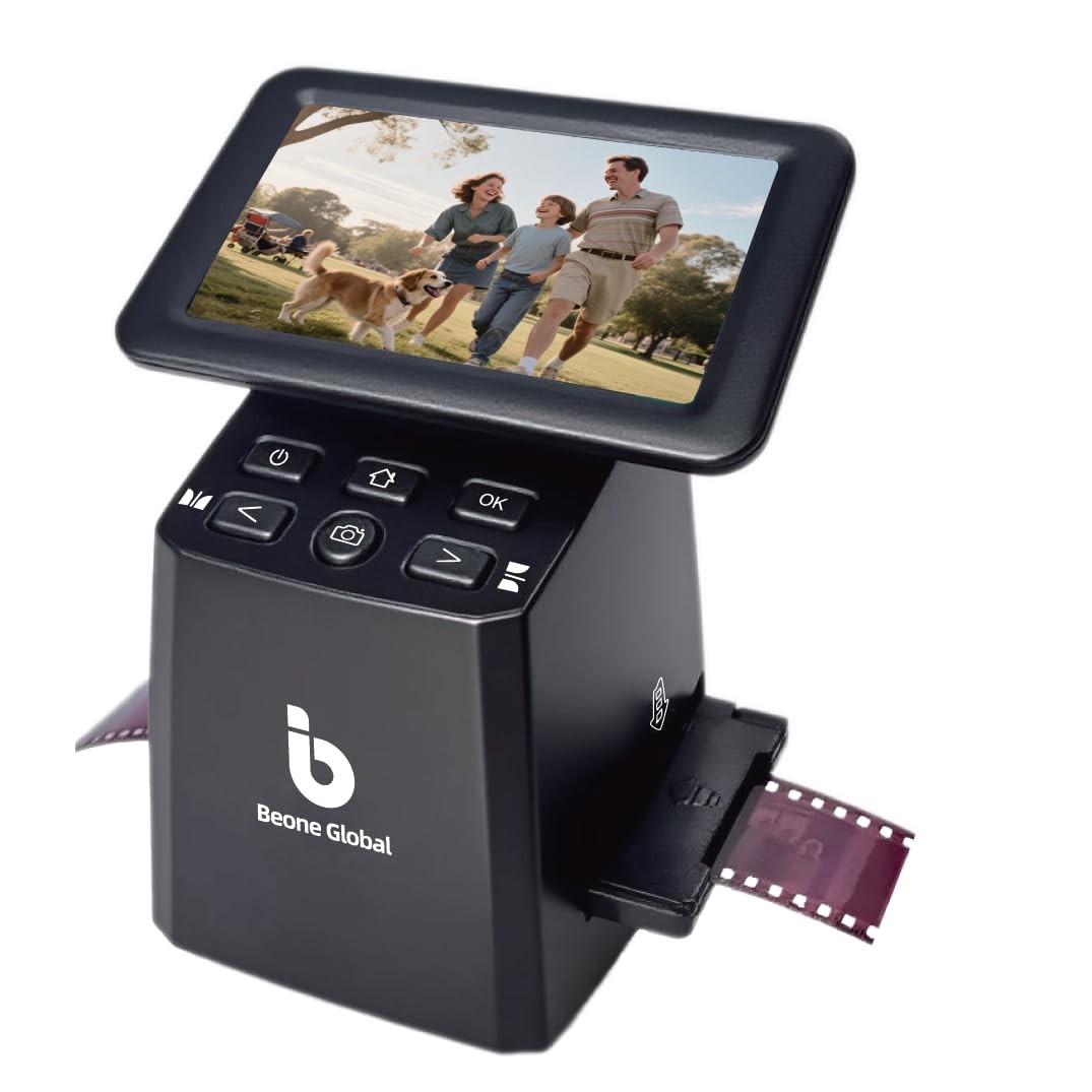 BEONEGLOBAL ClearScan S5 Film Scanner High-Resolution Film&Slide Black
