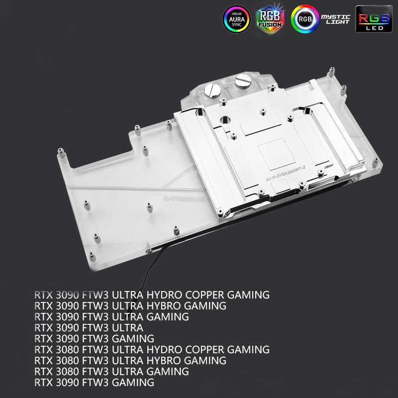 For EVGA 3090 3080 FTW3 DIY Water Block Full Coverage Graphics Card Water Block
