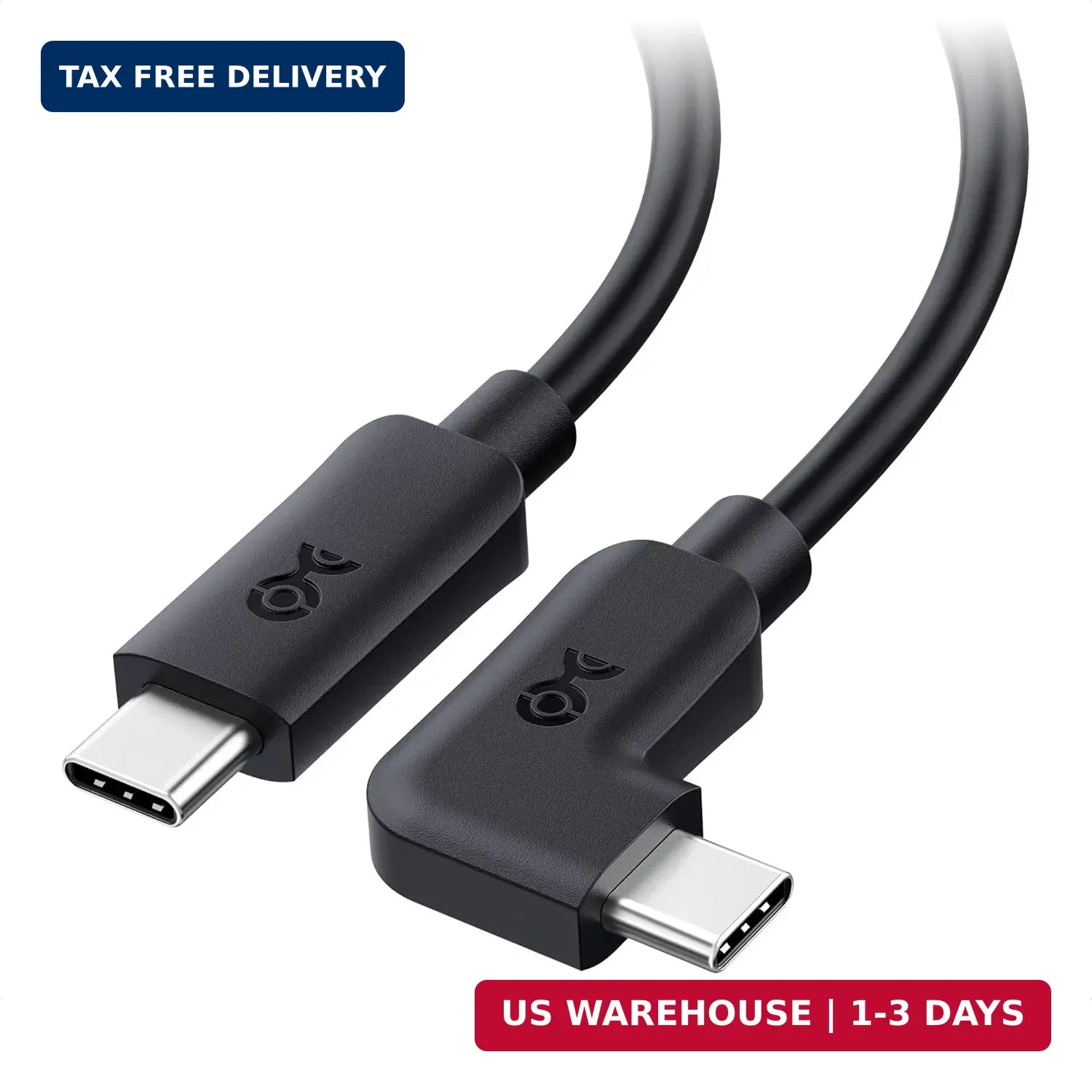 Cable Matters 20Gbps Right Angle USB C Cable - 3ft, Supports Up to [8K@30Hz / 4K