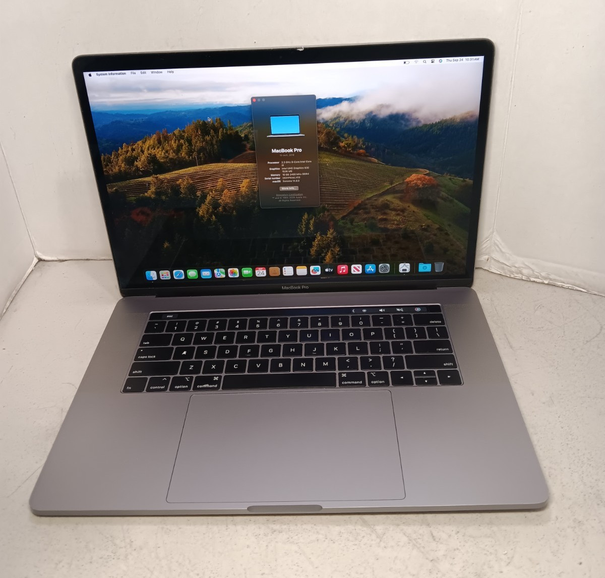 2019 Apple MacBook Pro 16-inch I9 2.3GHz 16GB RAM 512GB SSD AMD Pro 560x #69