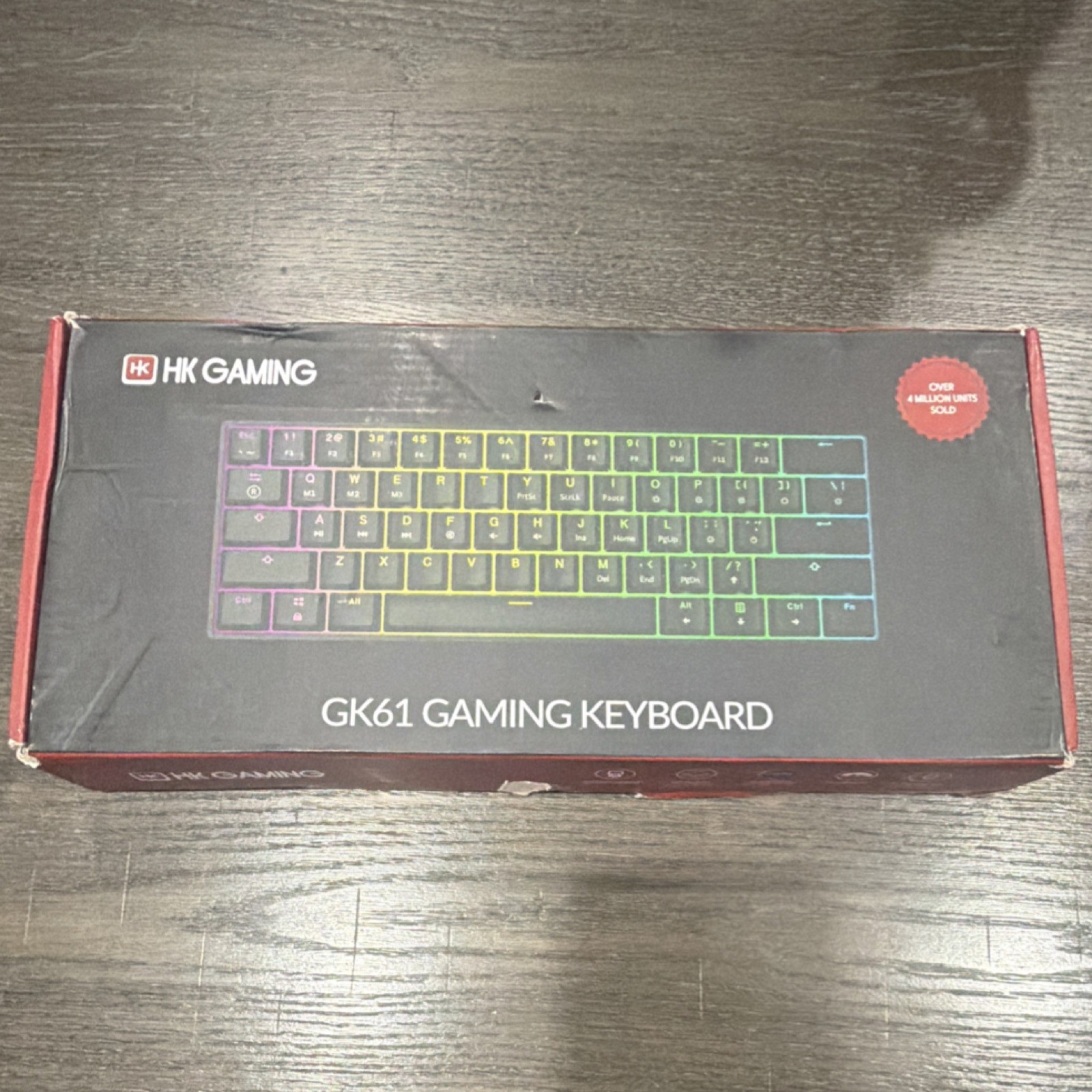 HK Gaming GK61 White RGB Hot Swappable Gaming Keyboard USB-C Detachable QWERTY