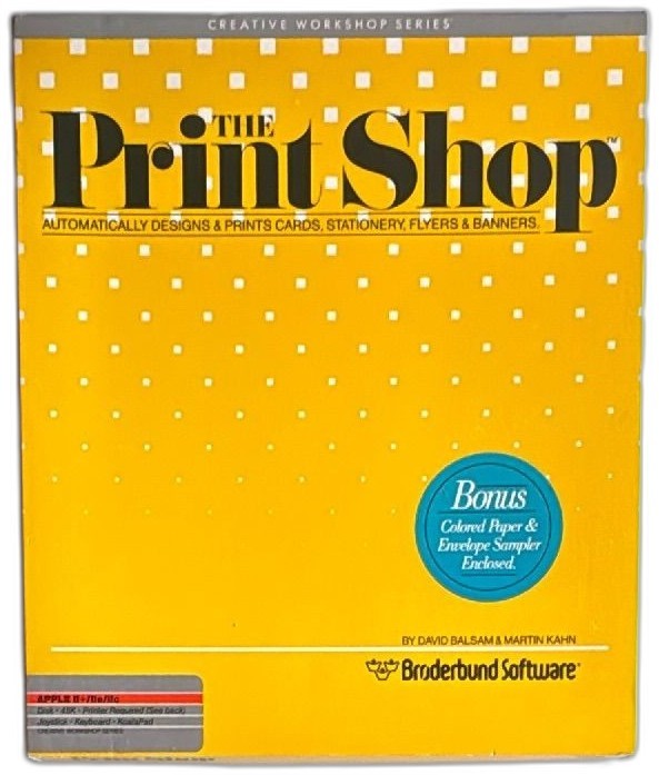 Broderbund The Print Shop Apple II IIe IIc 1985 Boxed Software Complete