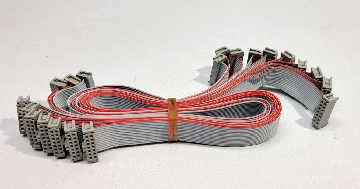 Lot of 10 14-Pin (2x7) Female to Female 740x202 14-wire 18'' Flat Ribbon Cable