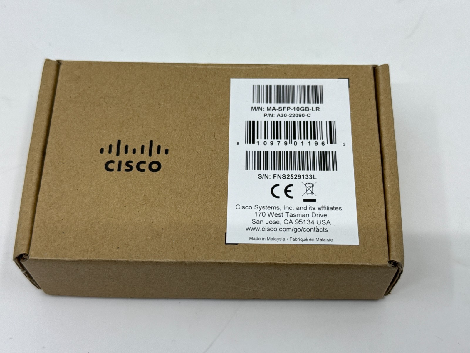 NEW Genuine Cisco Meraki MA-SFP-10GB-LR SFP+ 10G LR A30-22090-C Module