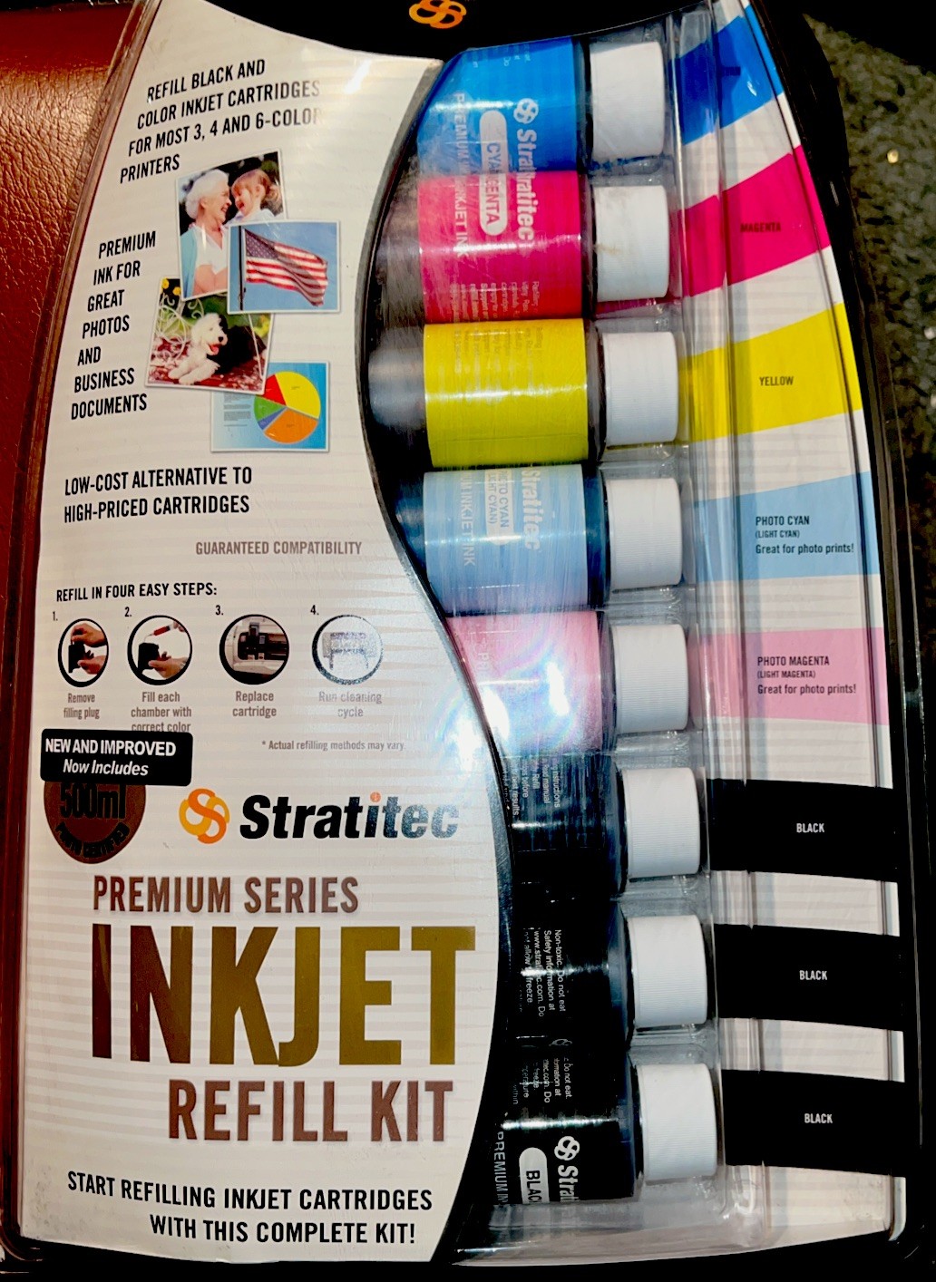 Stratitec Premium Series Inkjet Printer Ink Refill Kit