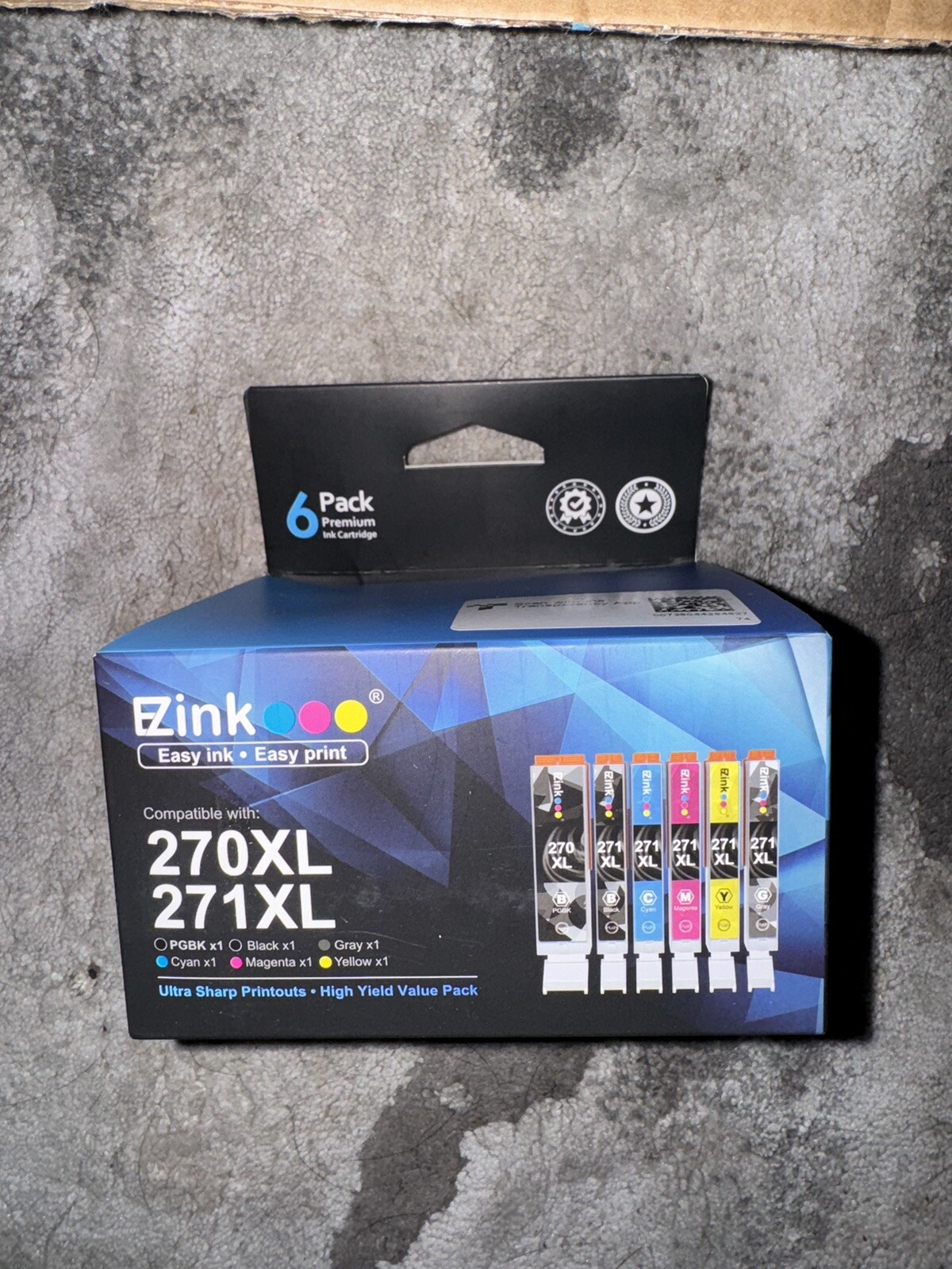 270XL 271XL Black Cyan Magenta Yellow Ink Cartridges 6 Cartridge NoExpire