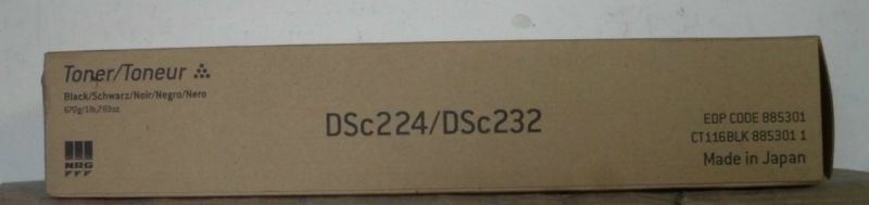 NRG Nashuatec RexRotary Gestetner 885301 Toner Black for DSc224 DSc232 Original Packaging A