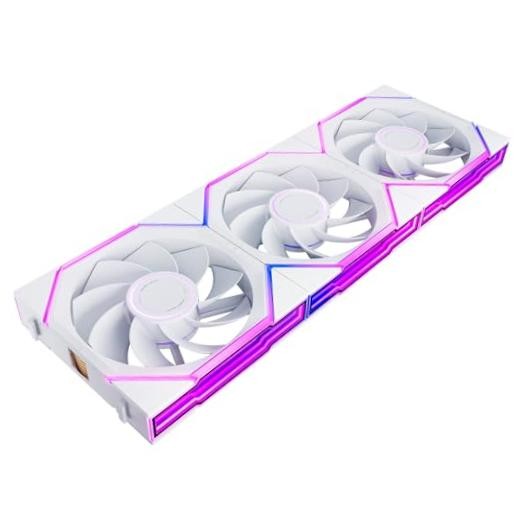 Nyota Ultra 120mm PC Case Fan 3 Pack-120mm White-Reverse Blade