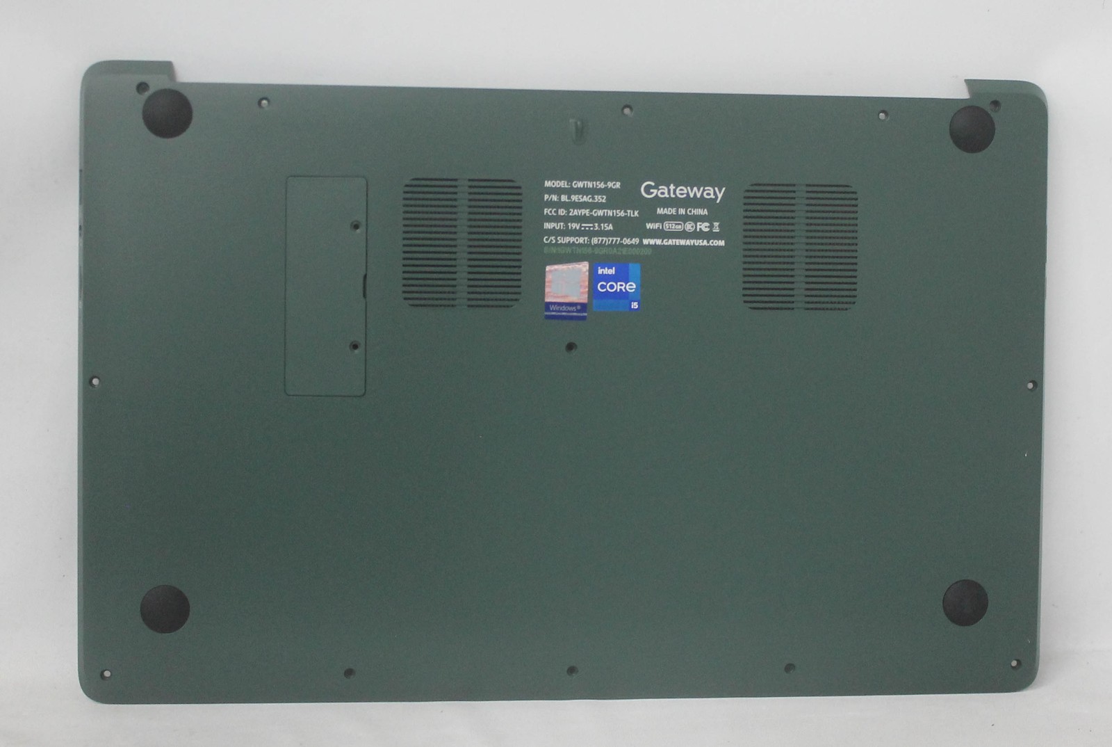 GWTN156-9GR-BASE-B Gateway GWTN156-9GR Bottom Base Cover Green Grade B
