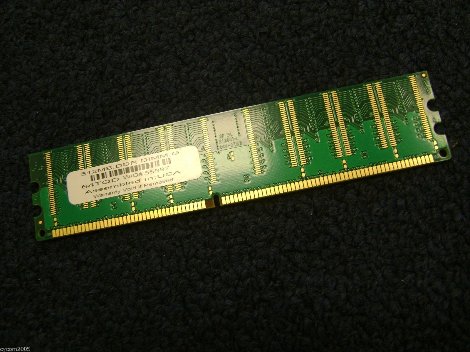 HP Pavilion a335w 512MB DDR DIMM 64TQD 184-Pin  Memory DDR 333 Mhz, PNY