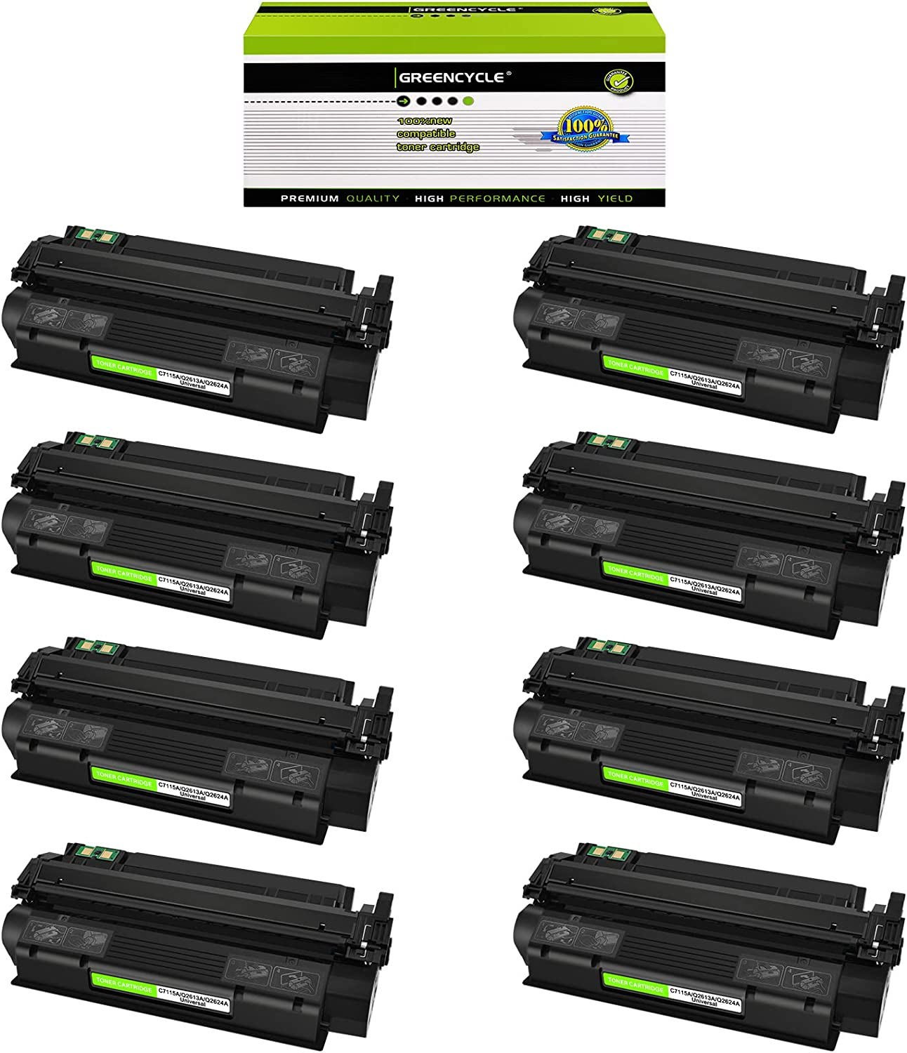 8PK C7115A 15A Toner Cartridge Compatible For HP LaserJet 3320mfp 3330mfp 3380