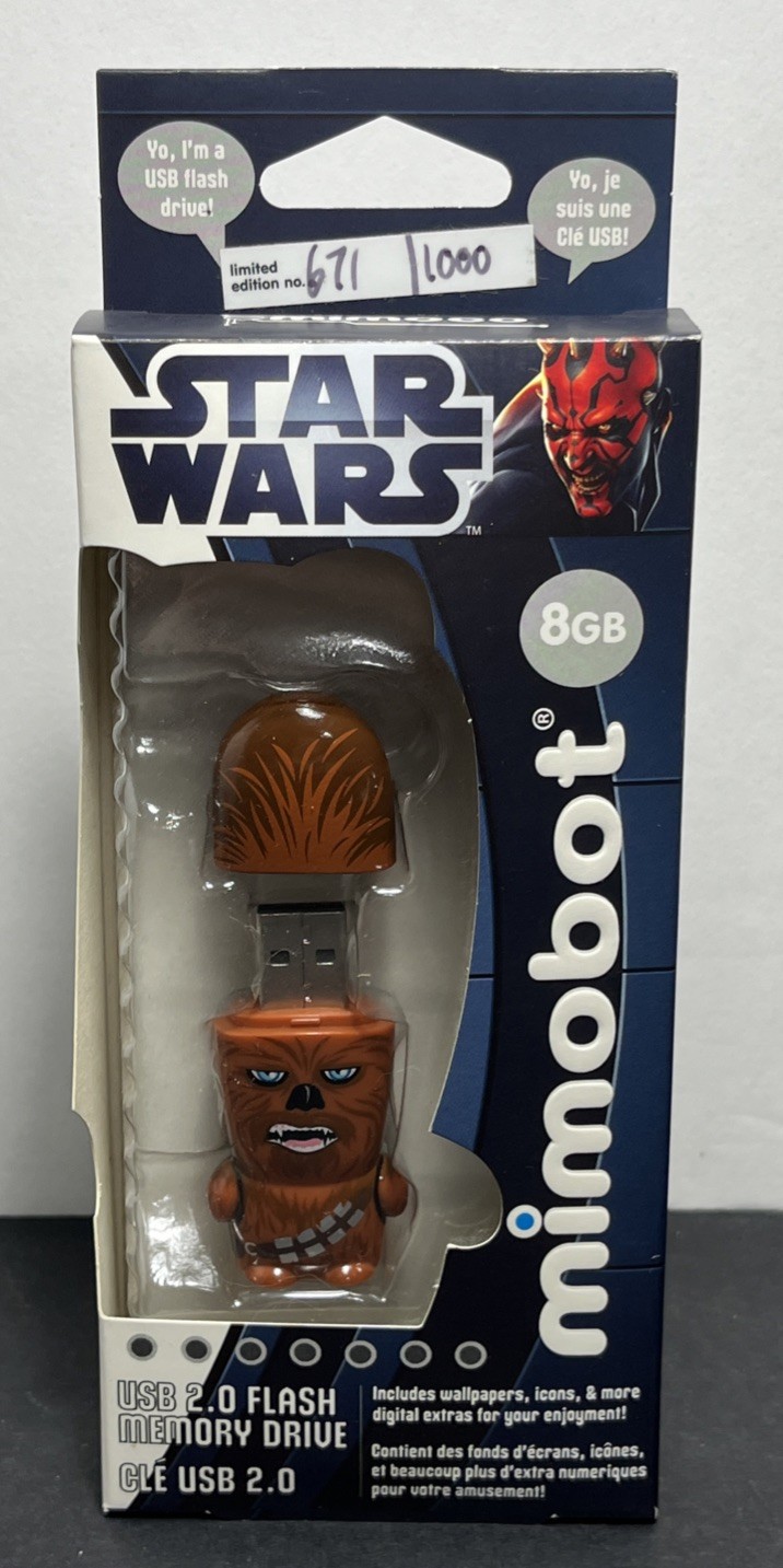 NIB Mimobot Star Wars Chewbacca 8GB USB LIMITED EDITION RARE 2012