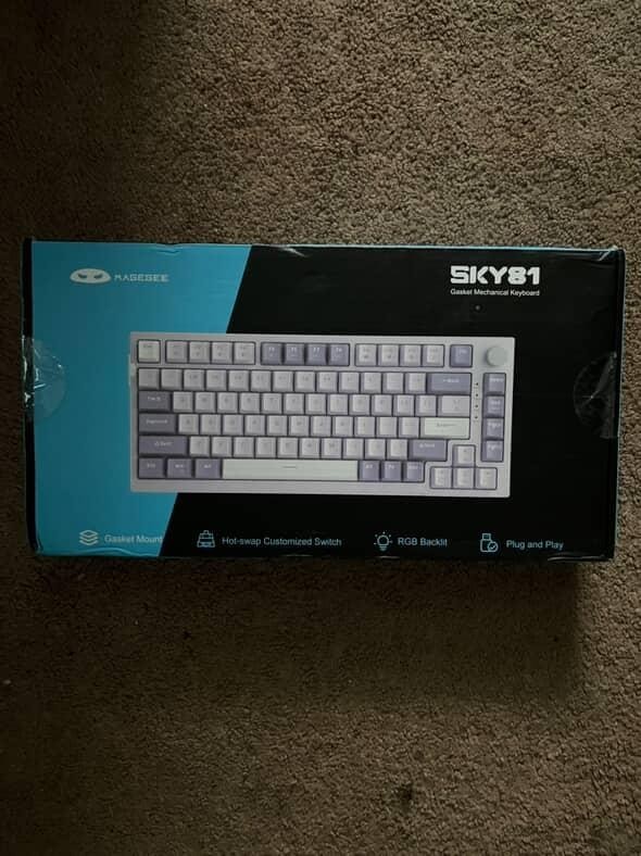 MageGee SKY81 75% Mechanical Gaming Keyboard, Gasket Hot Swappable Wired Cust...