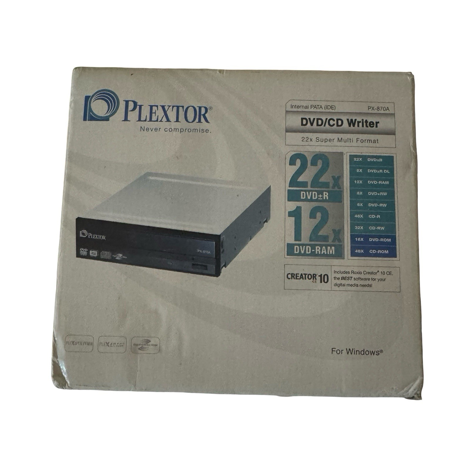 PLEXTOR PX-870A 22X/4 DUAL LAYER DVD CD REWRITER