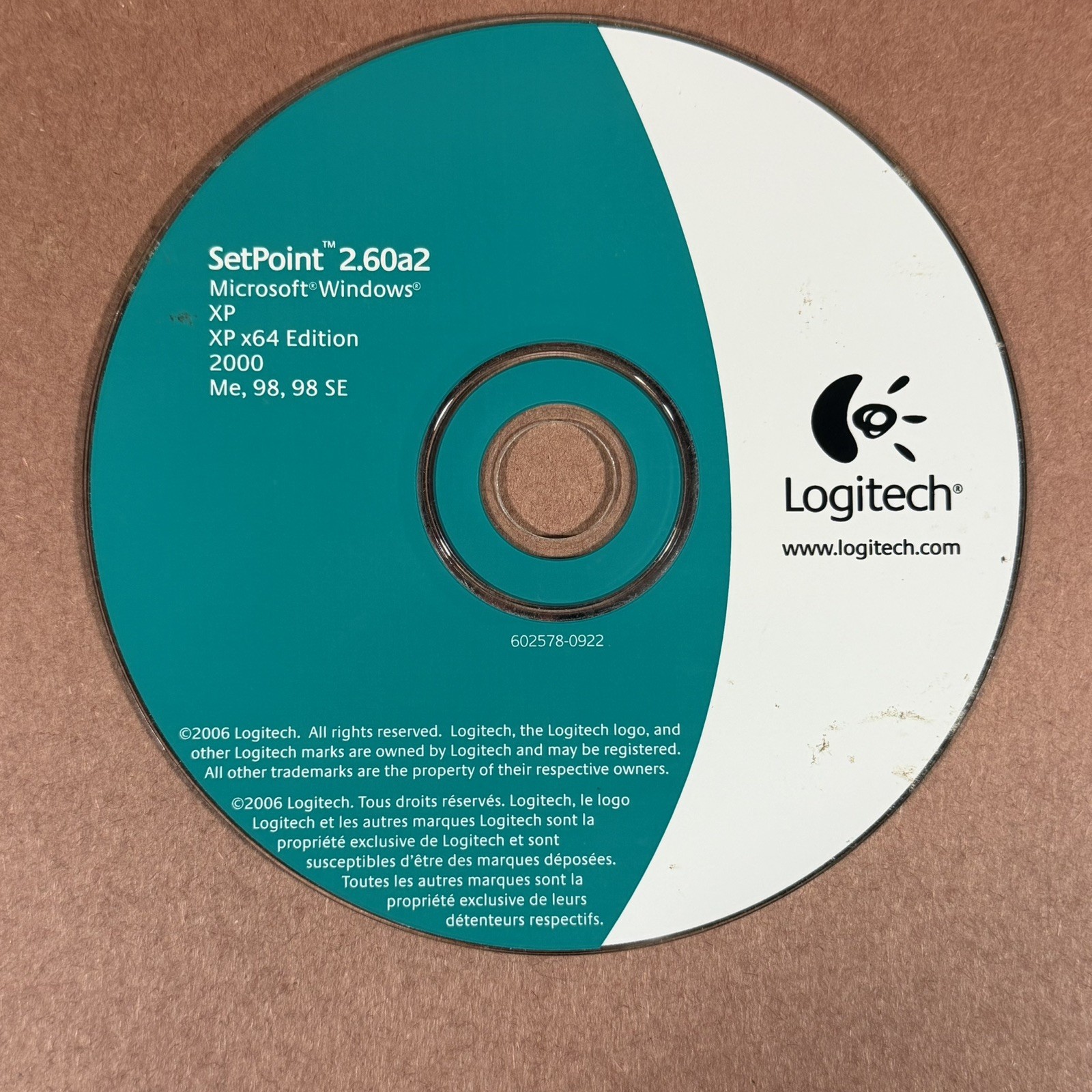 LOGITECH SetPoint 2.4a  for Windows XP, 2000, ME, 98, 98 SE CD-ROM Disc