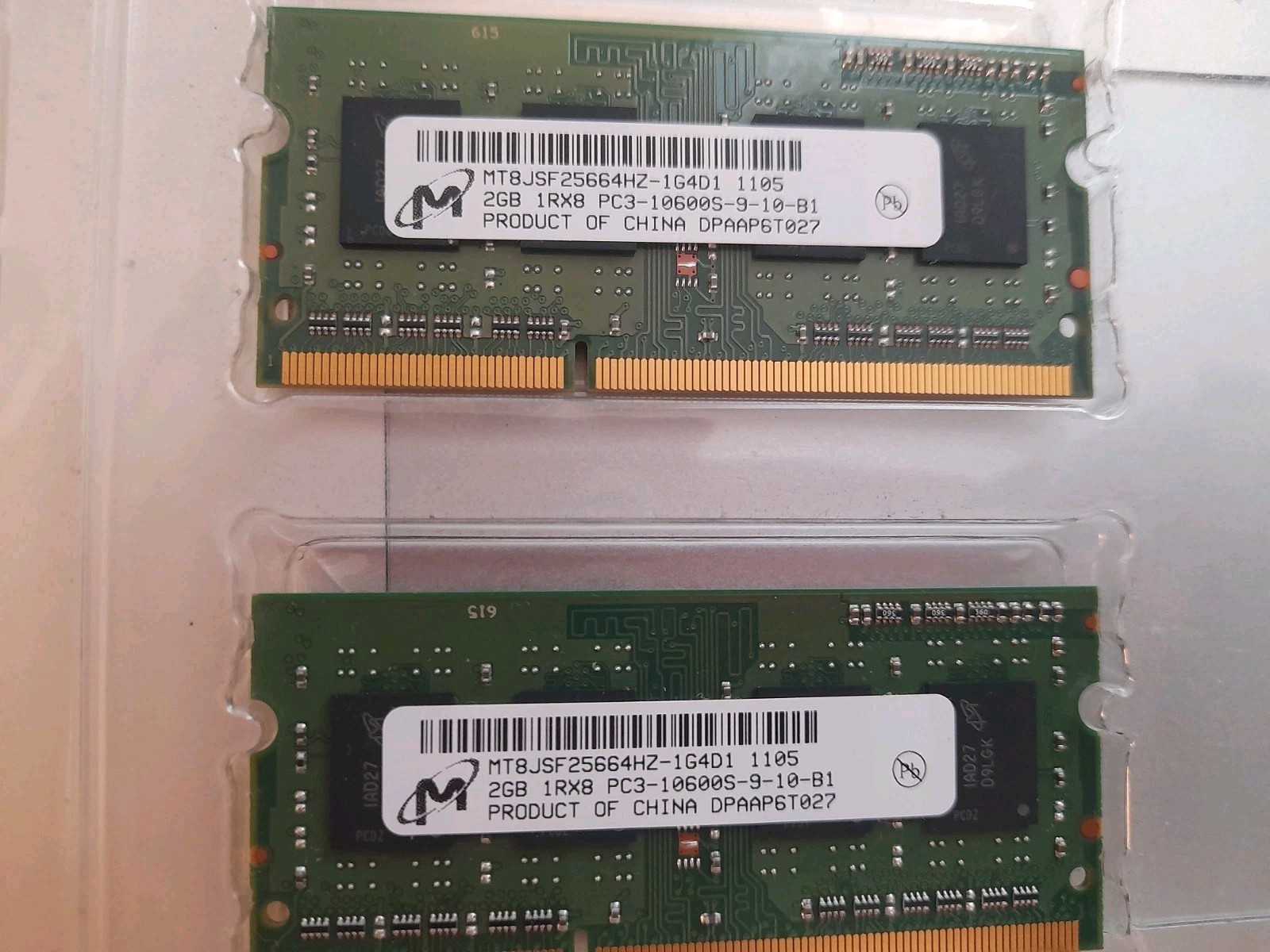 Micron 4GB (2x 2GB) DDR3 1333MHz PC3-10600S Laptop RAM MT8JSF25664 HZ-1G4D1