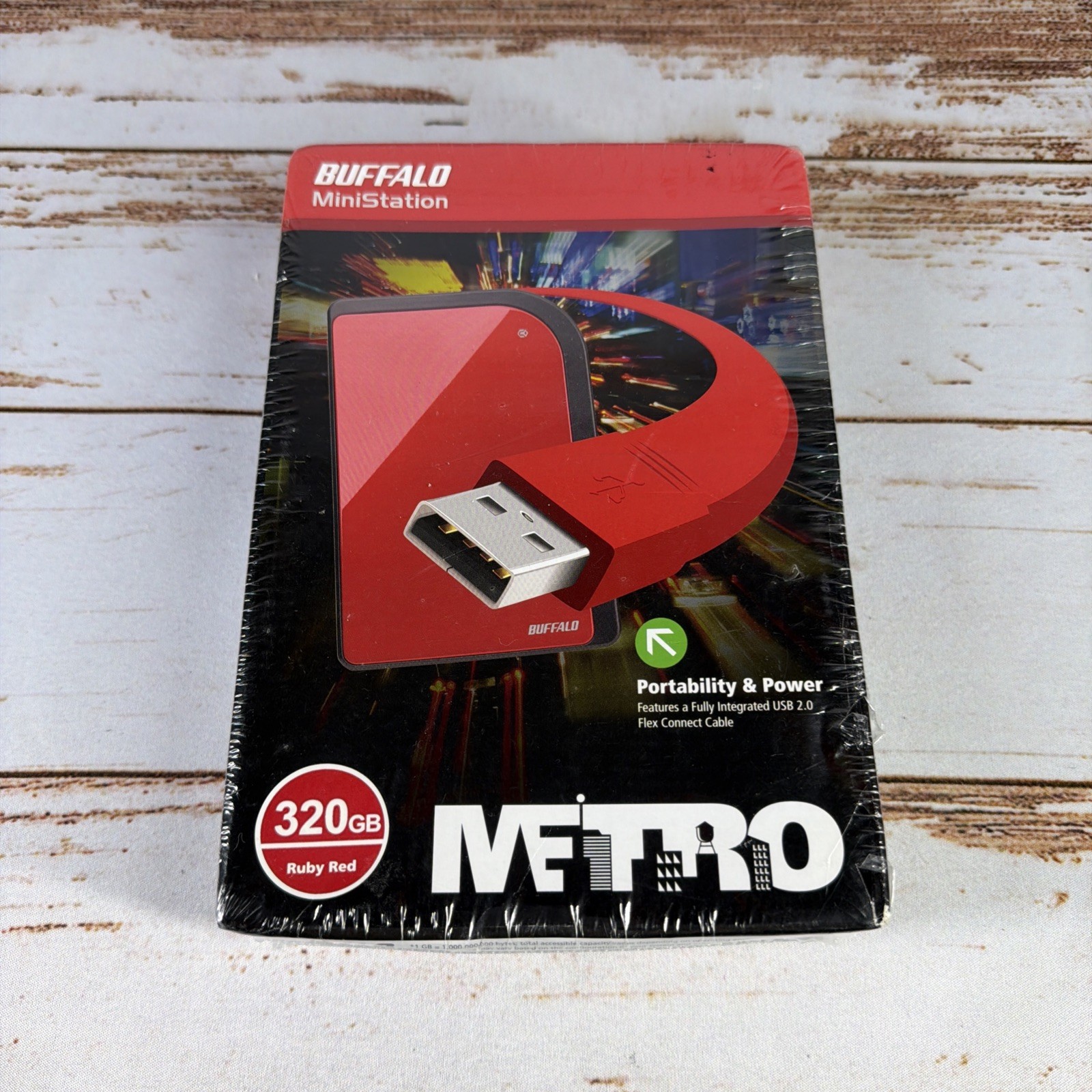 New Buffalo MiniStation Metro 320GB Portable Hard Drive HD-PX320U2/RD