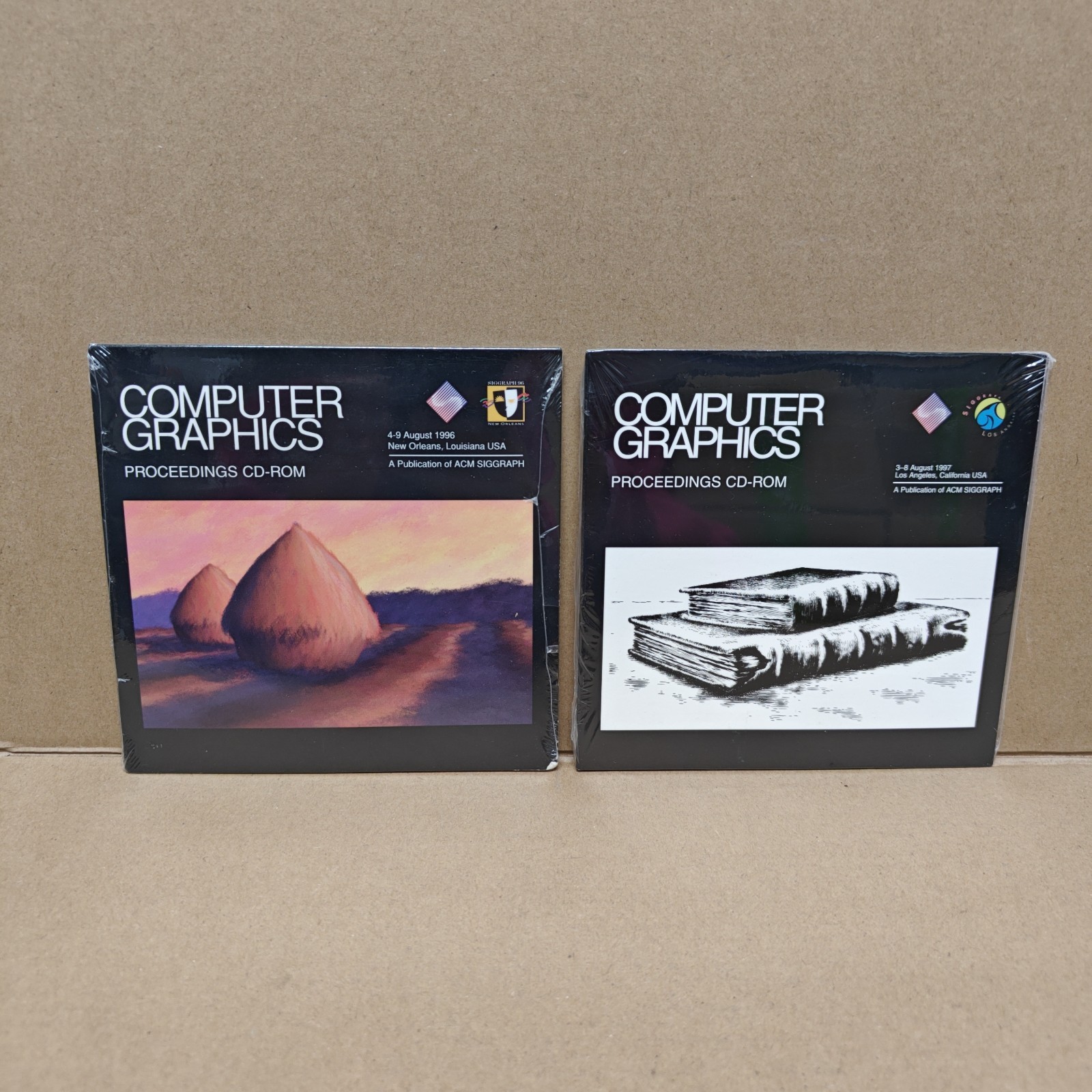 Lots Of 4 ACM SIGGRAPH 1990s Computer Graphics Proceedings CD-ROMs (411)