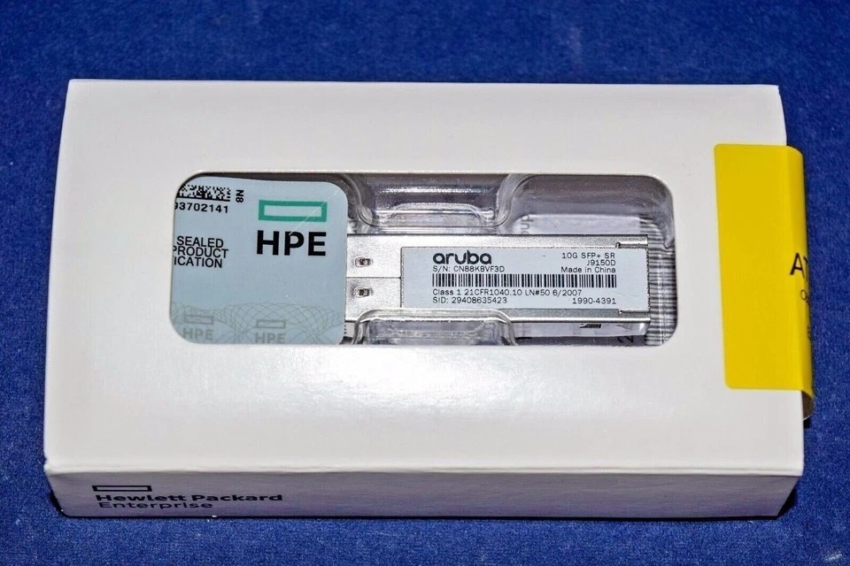 NEW J9150D 1990-4391 HPE / Aruba 10G SFP+ LC SR 300m OM3 MMF Transceiver Module
