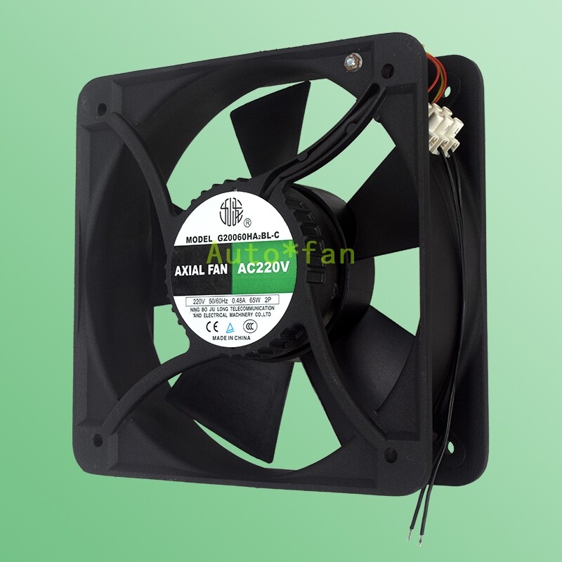 1PCS New G20060HA2BL-C Axial Fan AC220V 200*200*60mm 2-Wire 0.48A 65W